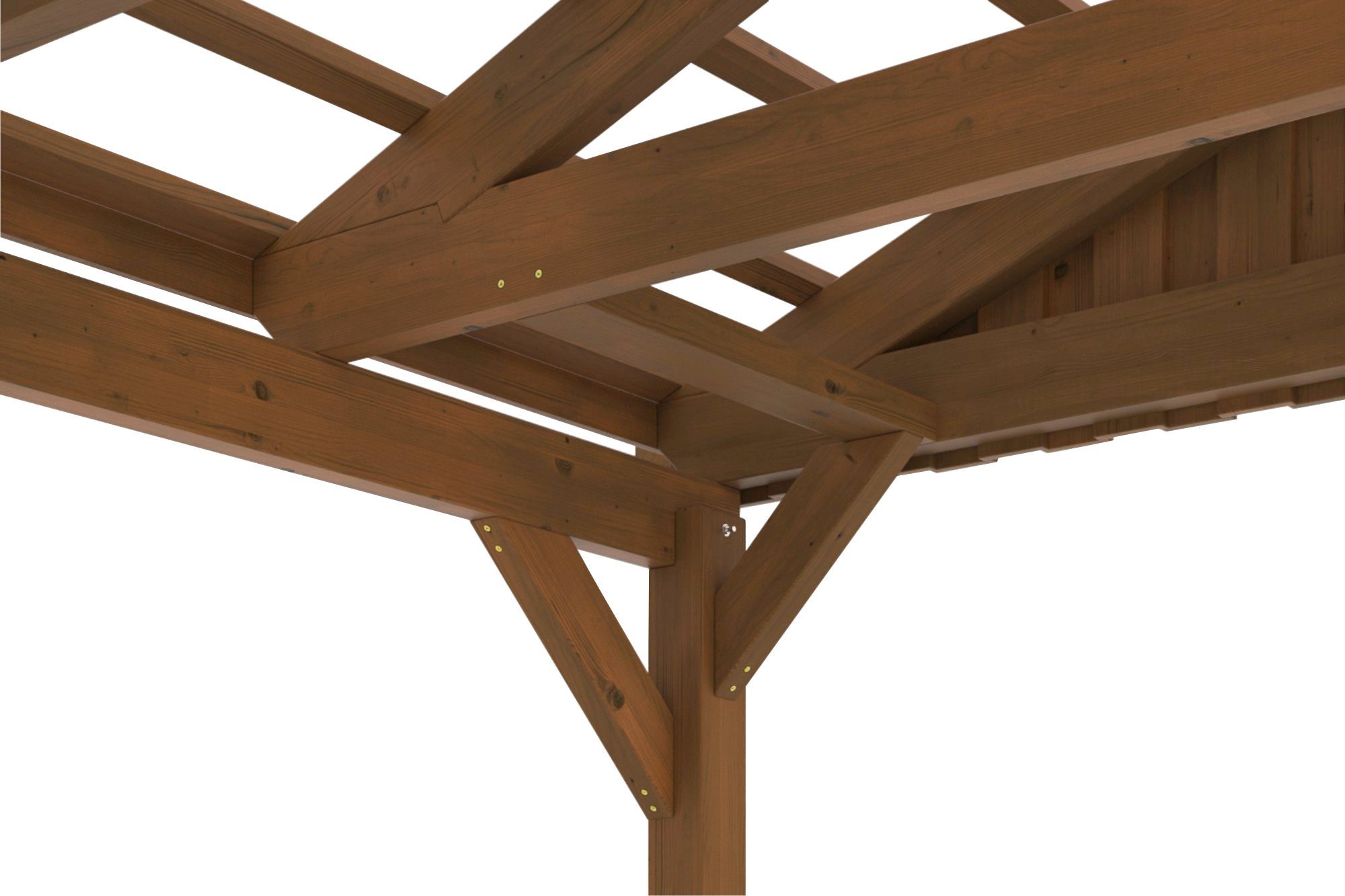 Skanholz Einzelcarport Fichtelberg, BxT: 317x566 cm, 273 cm Einfahrtshöhe, mit Dachlattung