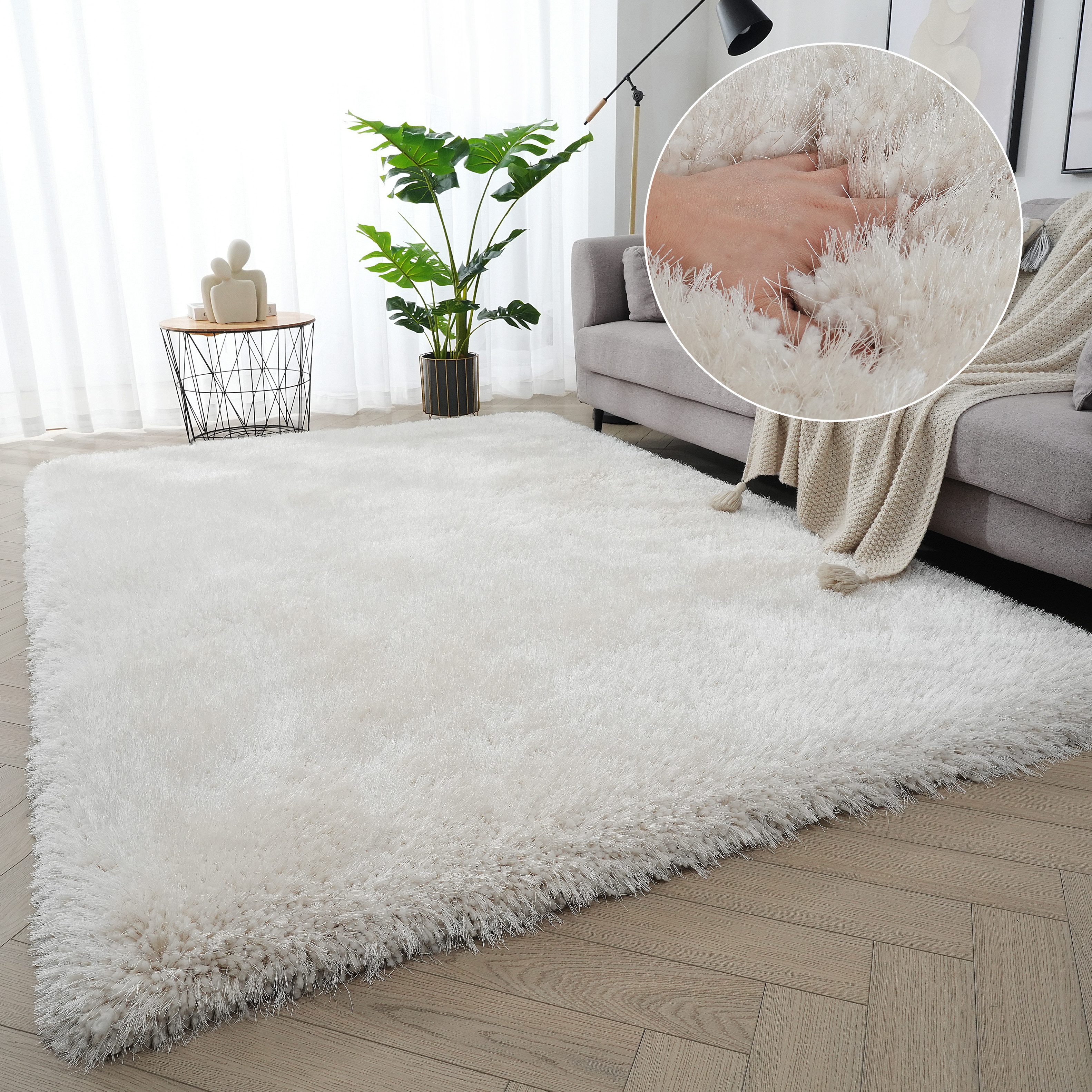 my home Hochflor-Teppich Micro exclusiv Teppich, sehr hoher Flor, weich dur günstig online kaufen