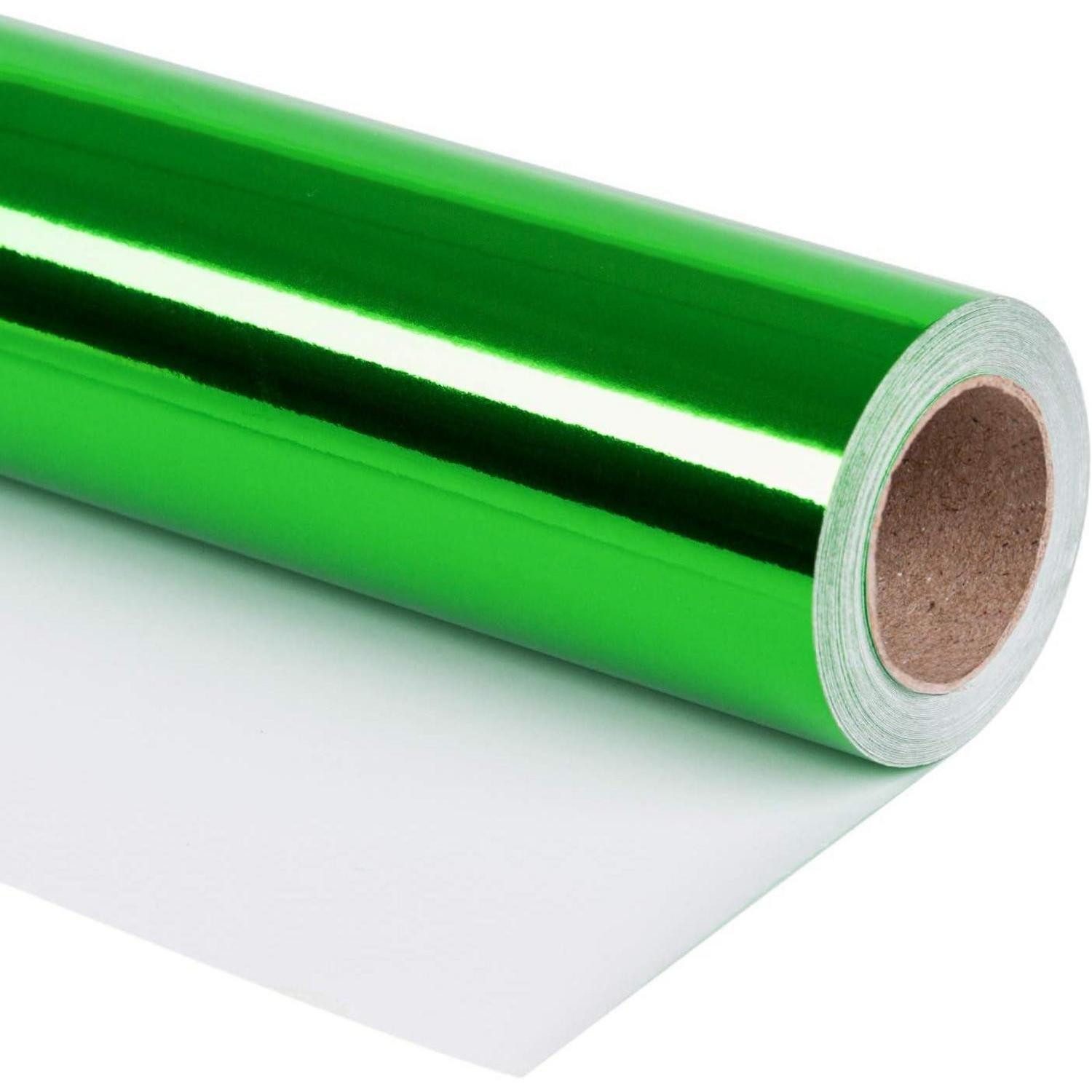 Geschenkpapier Geschenkpapier Hochzeit Geburtstag Weihnachten Metallic Spiegel Grün