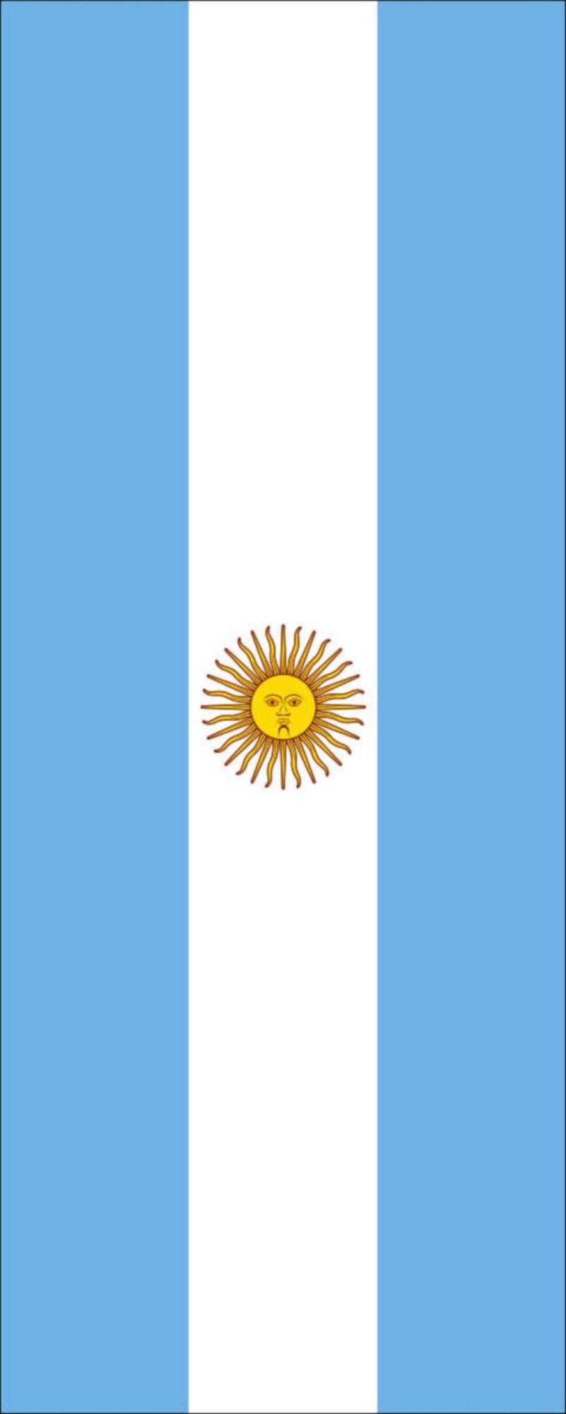 flaggenmeer Flagge Flagge Argentinien mit Wappen 110 g/m² Hochformat