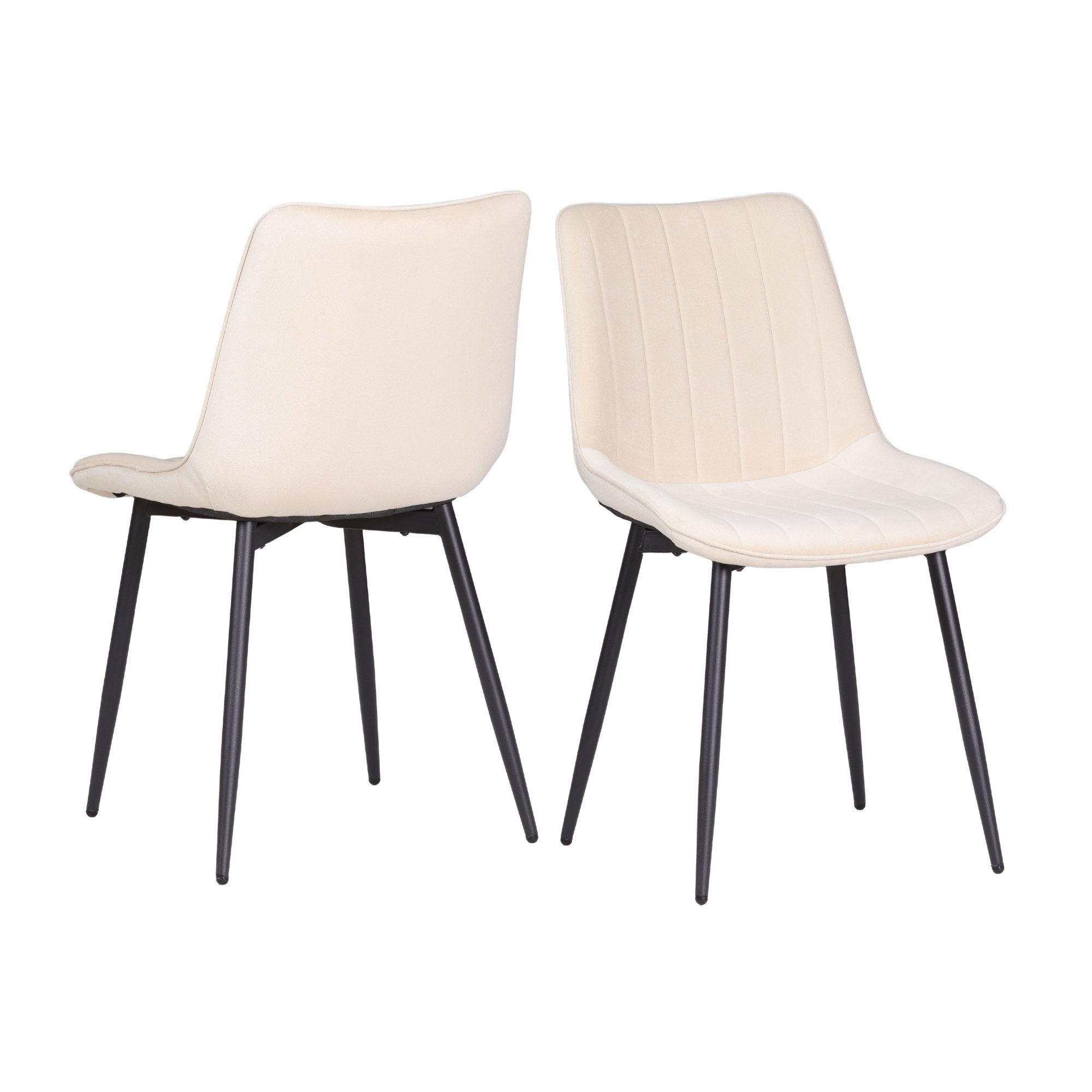 Albatros International Esszimmerstuhl Esszimmer Stühle 2 er Set BOSA, Stuhl Stühle Esszimmerstühle, Küche (2er Set, Beige, Stoff Bezug), Küchenstuhl Küchenstühl – Bild 3 von 5