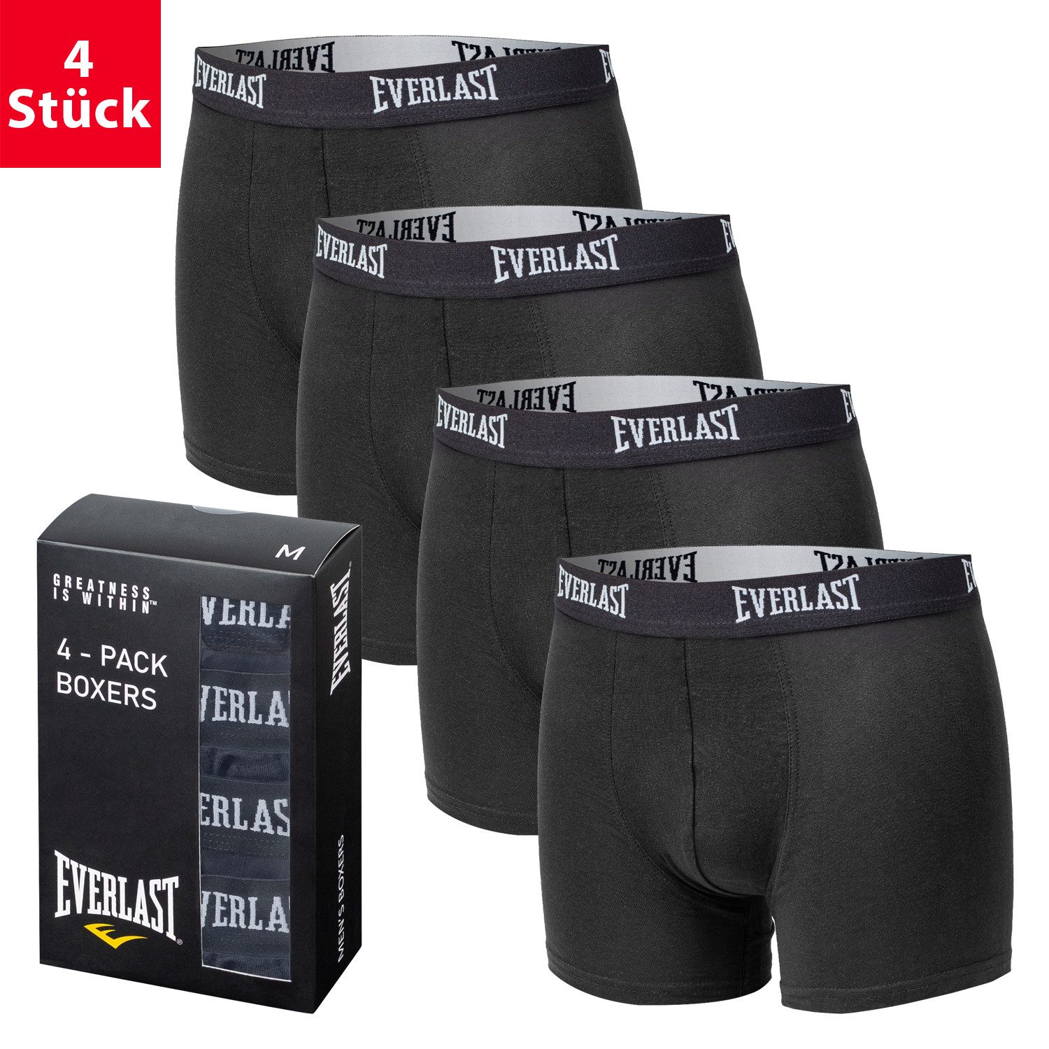 Everlast Boxershorts Herren Unterhosen 4er Pack aus Baumwolle günstig online kaufen