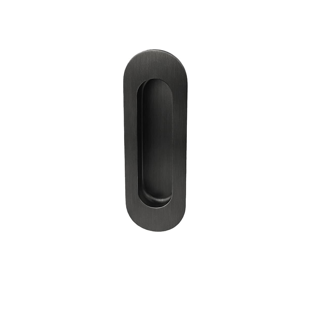 MS Beschläge Schiebetürmuschel Einlassmuschel oval 120x40mm Edelstahl Möbelgriff, Muschelgriff gebürstet - Einlassgriff Türgriff