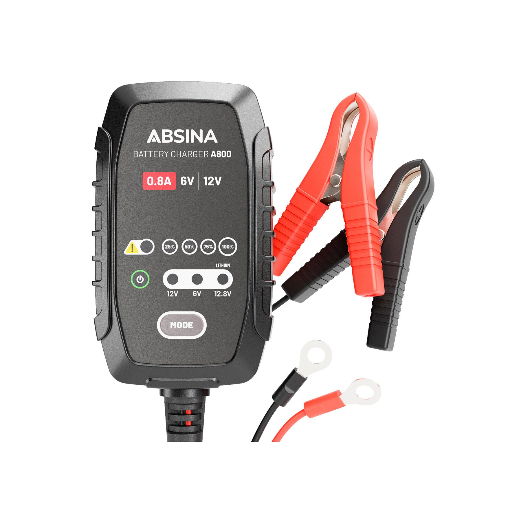 ABSINA ABSINA Ladegerät A800, 6/12 V, 0,8 A Autobatterie-Ladegerät