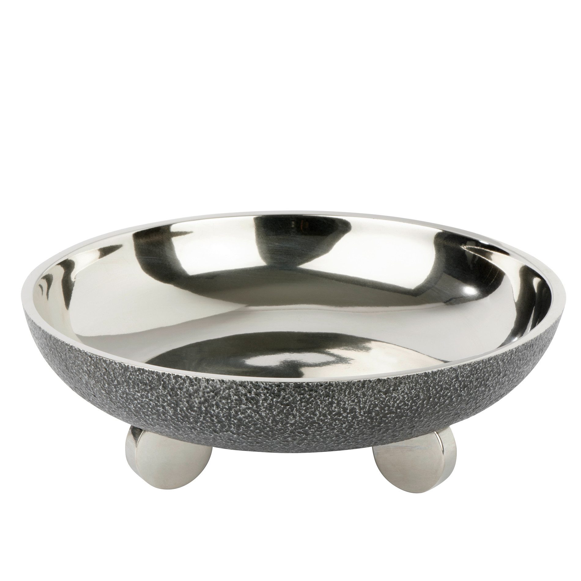 Dekoschale Mya Schale Aluminium innen nickel/außen graphit