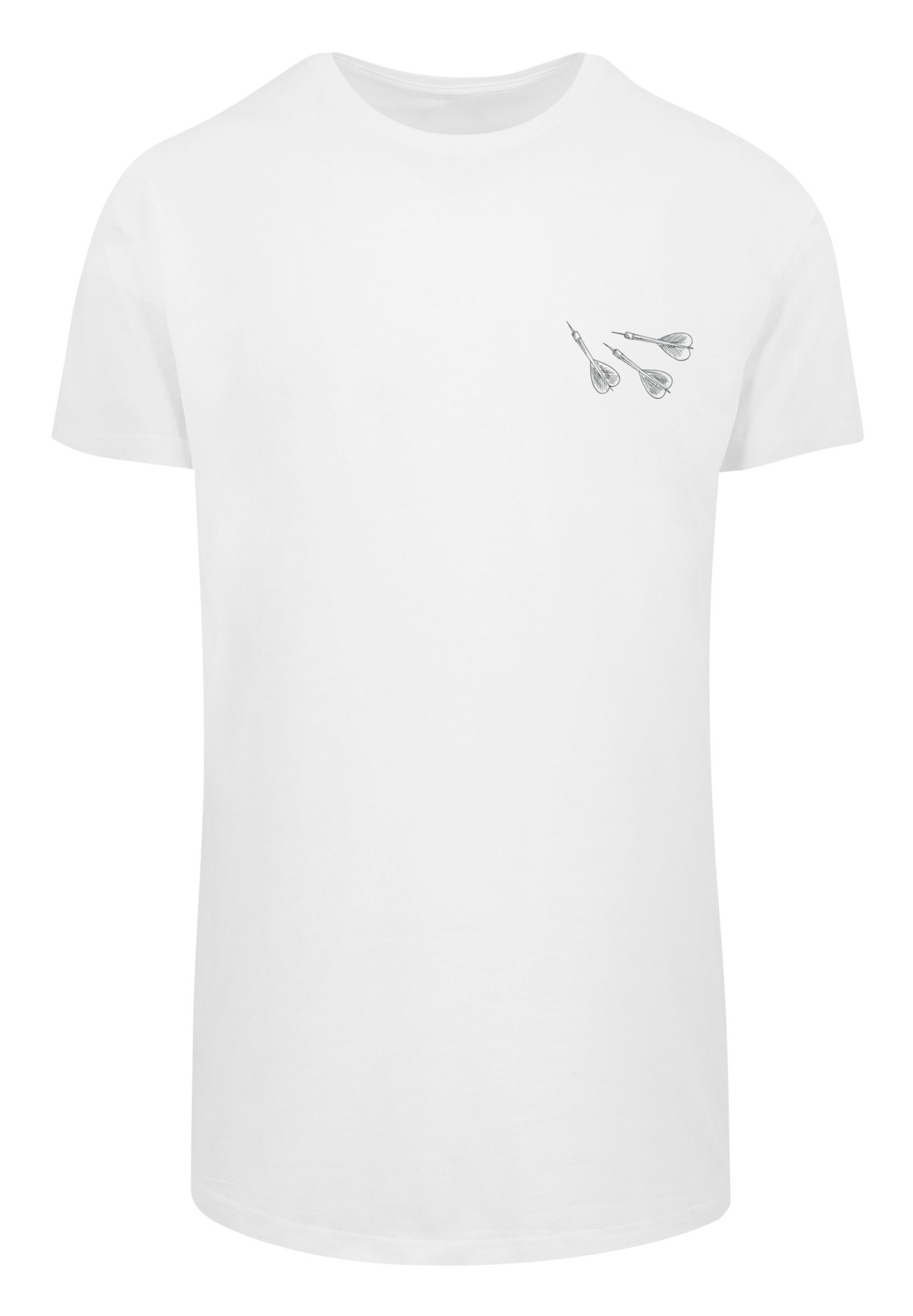weiß Darts T-Shirt Arrows Dartpfeile Print F4NT4STIC