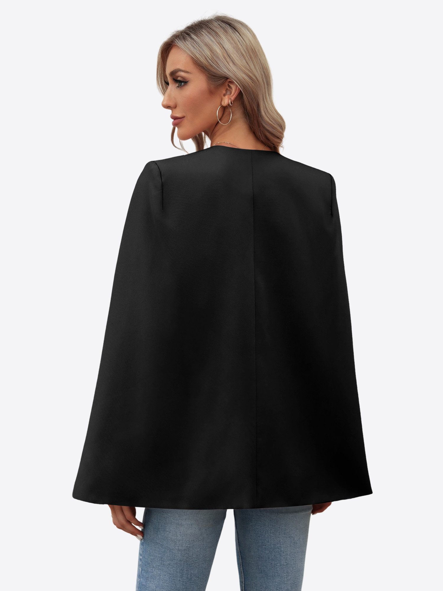 Imily Bela Jackenblazer Damen Cape Blazer (Packung, 1-tlg., 1per-Pack) Gespaltene Ärmel