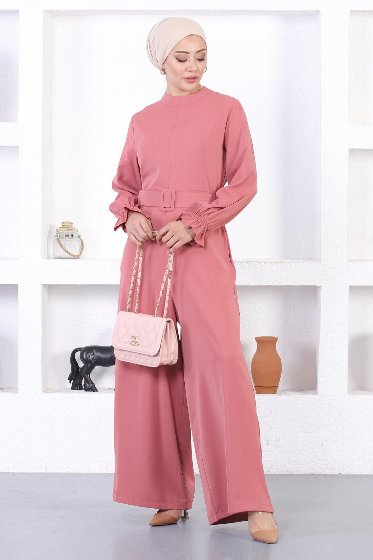Maxikleid Knoten-Detail Jumpsuit-Kleid