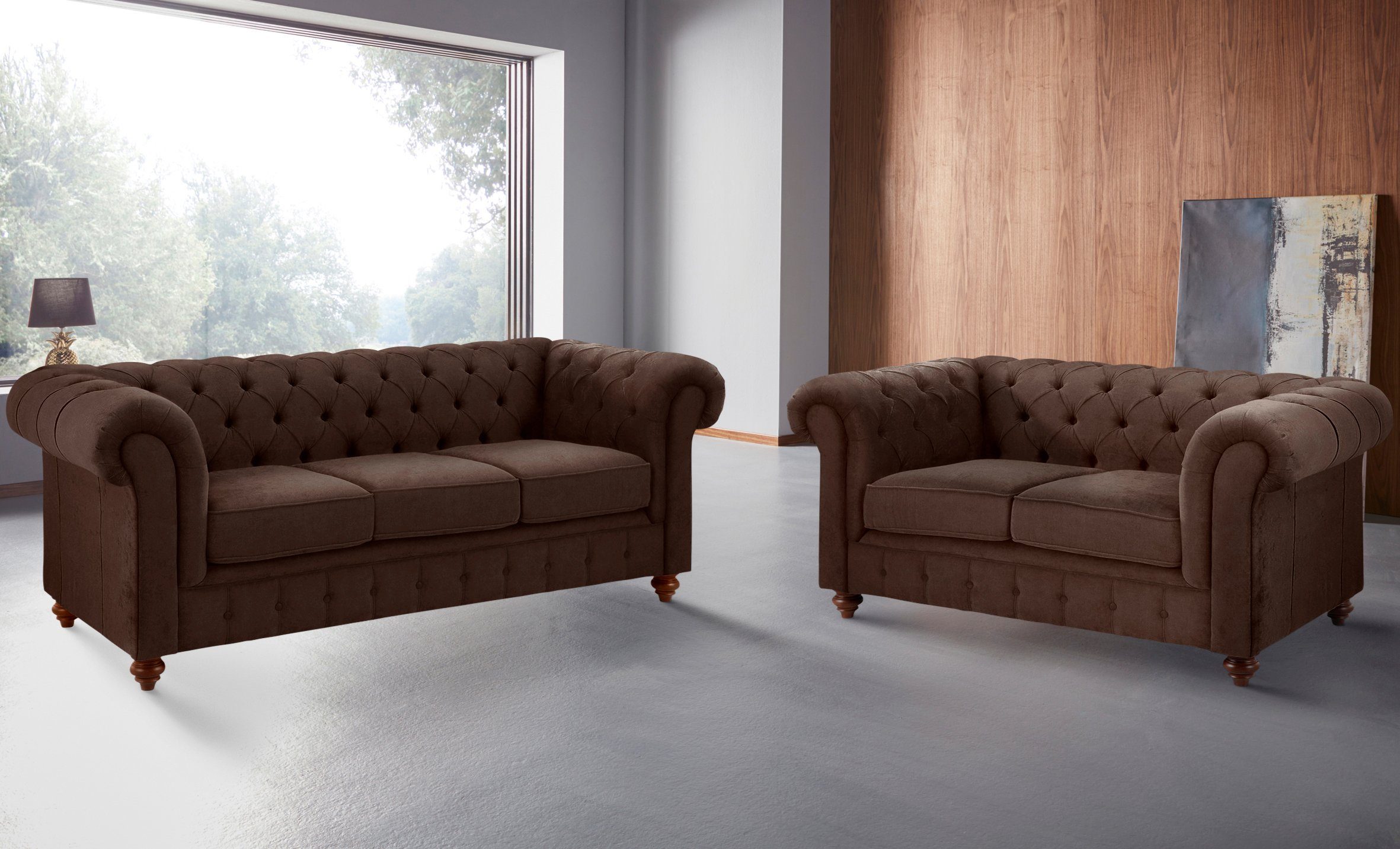 Home affaire Sitzgruppe Chesterfield, (2-tlg), hochwertige günstig online kaufen