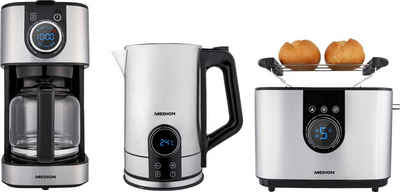 Medion® Frühstücks-Set »MD 10220« (3-tlg), Toaster, Wasserkocher und Kaffeemaschine