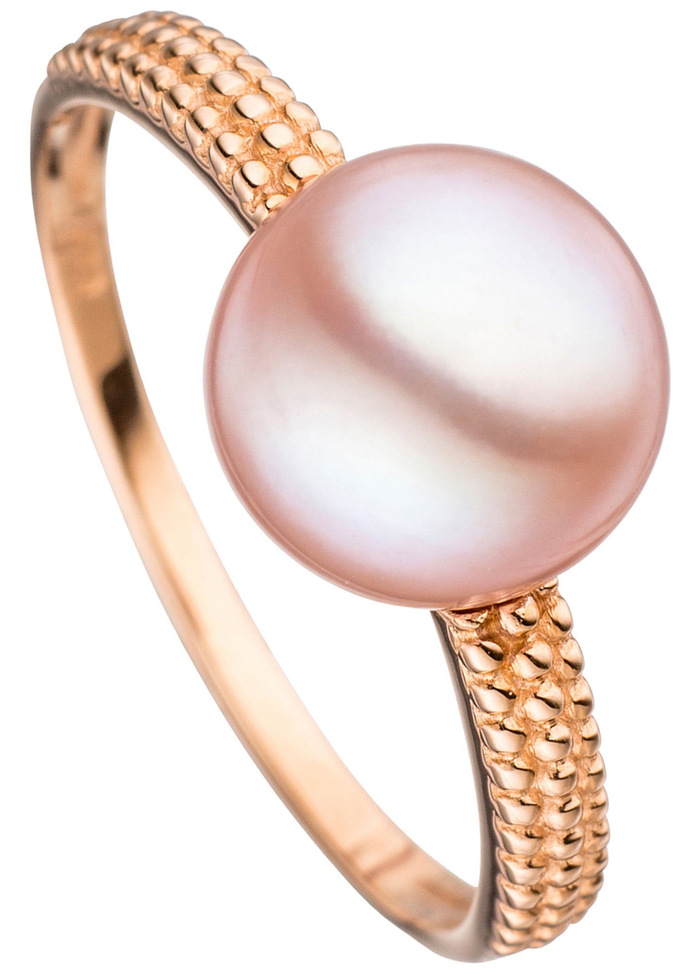 JOBO Perlenring Ring mit Perle 8,5 mm, 585 Roségold