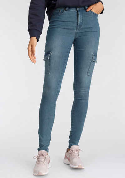 Arizona Skinny-fit-Jeans Ultra Stretch High Waist mit Cargotaschen