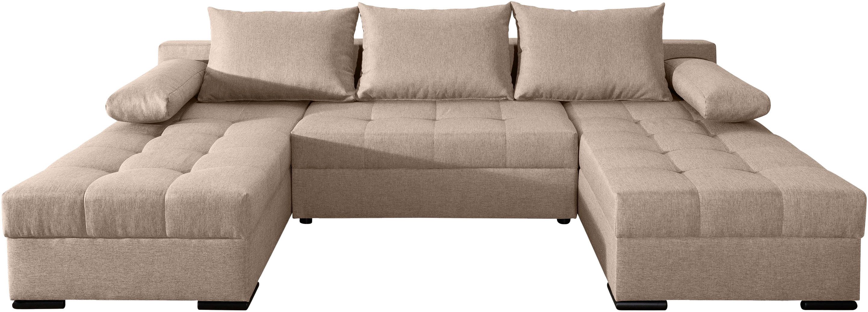 COLLECTION AB Wohnlandschaft Josy U-Form, B: 269 cm, Schlaffunktion & Bettkasten, Federkern
