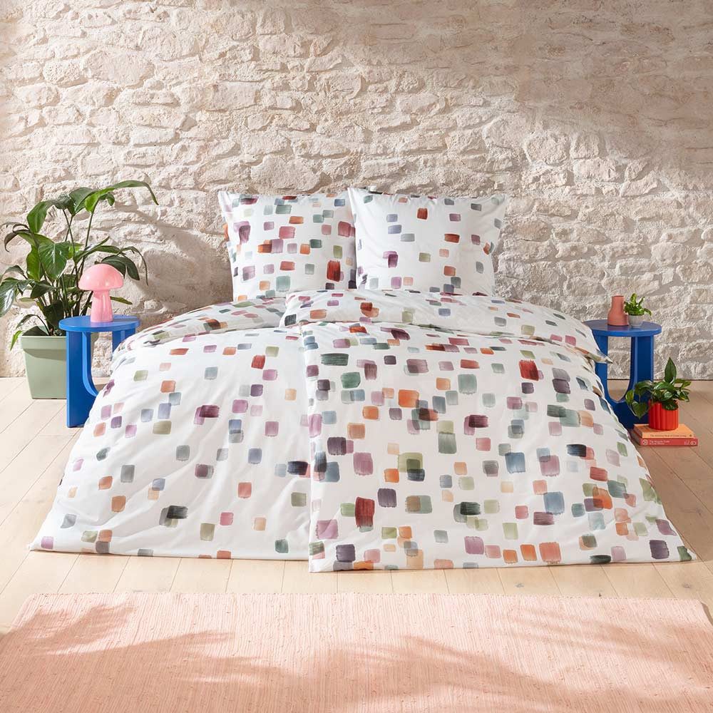 Estella Bettwäsche Emily, Mako-Satin, 2 teilig, Feinster Mako-Satin aus 100% Baumwolle