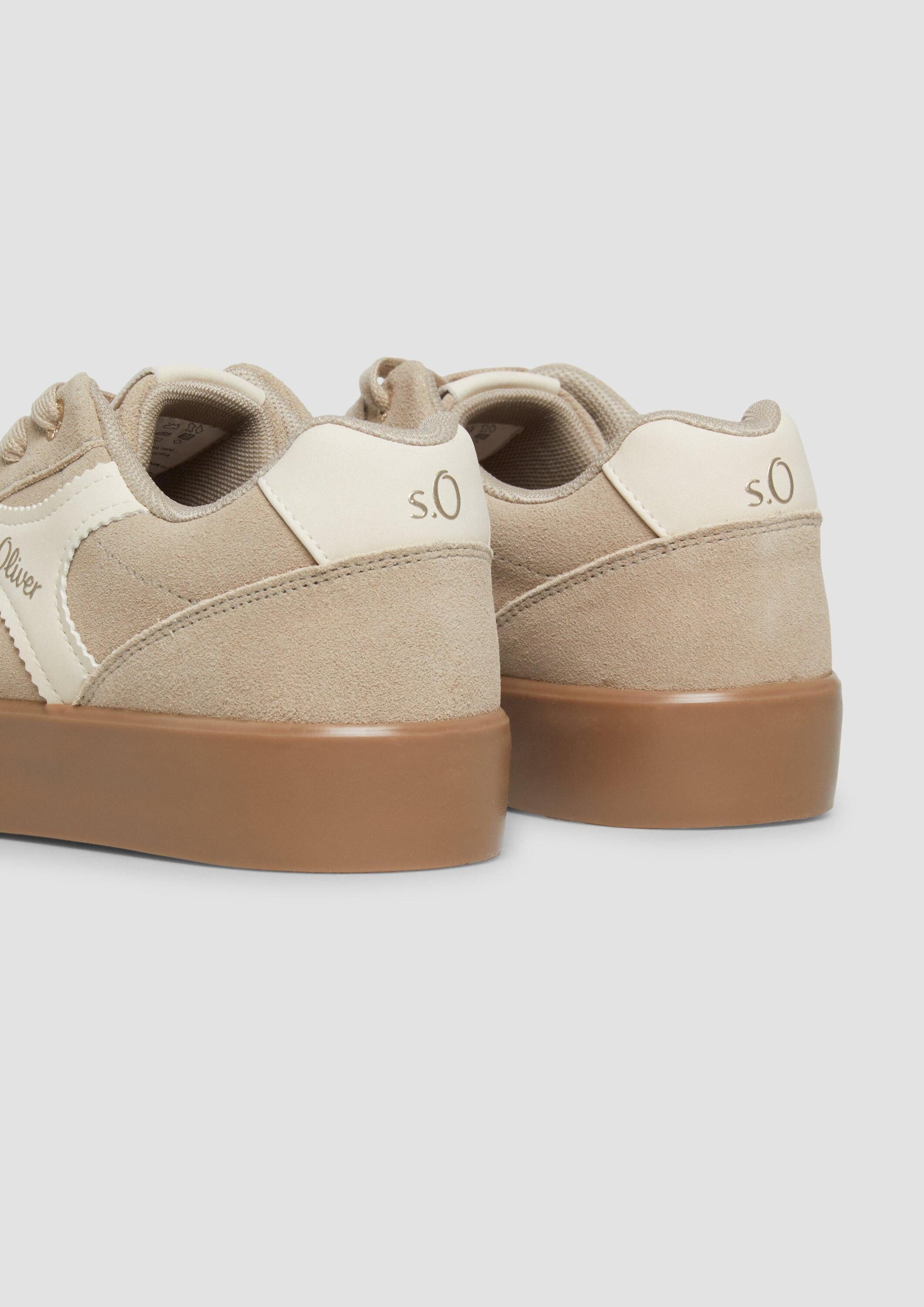 s.Oliver Sneakers Sneaker Leder-Sneaker mit Plateau-Sohle