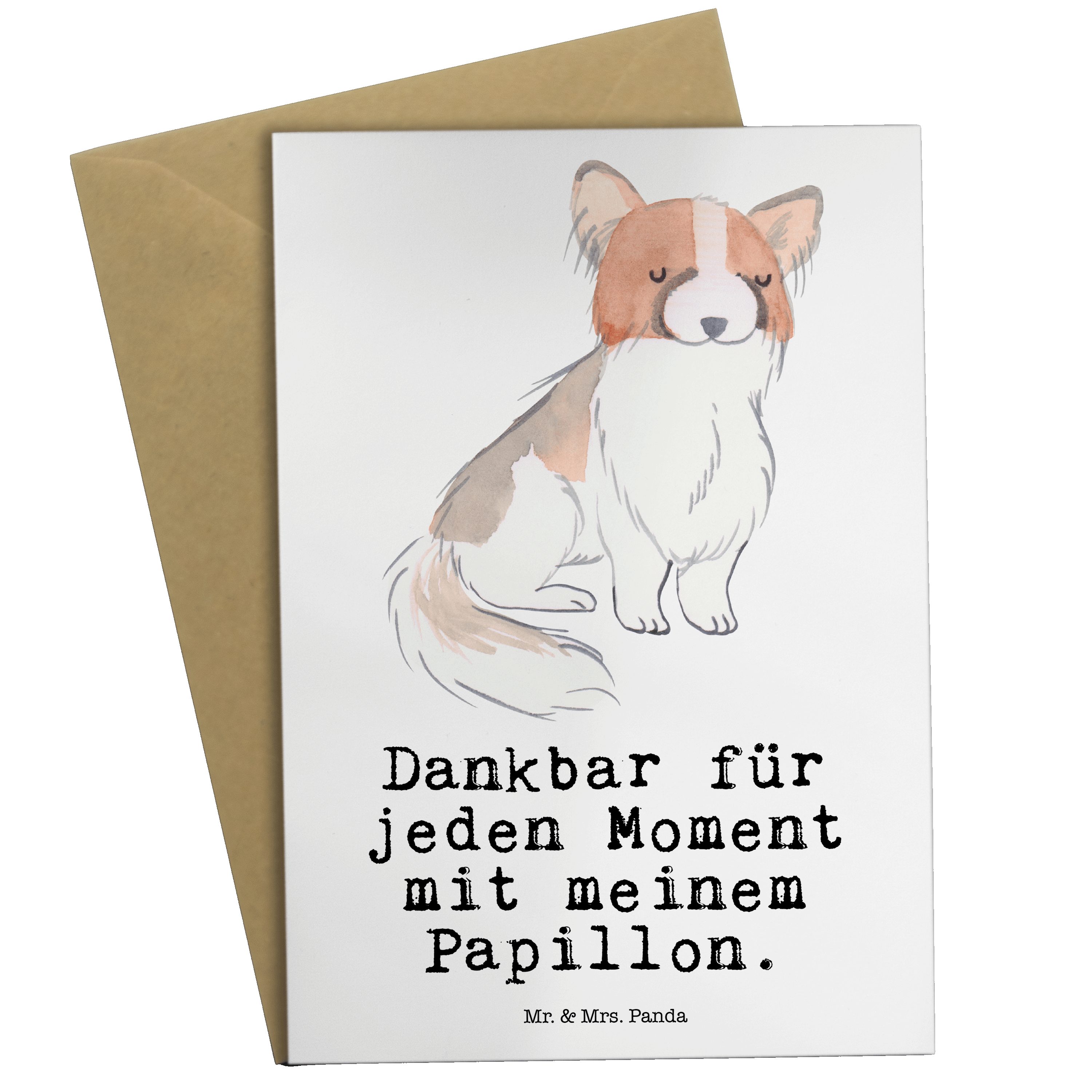 Moment Weiß Panda - Papillon & Grußkarte Mrs. Einladungskarte, Geschenk, Mr. Zwe - Kontinentaler