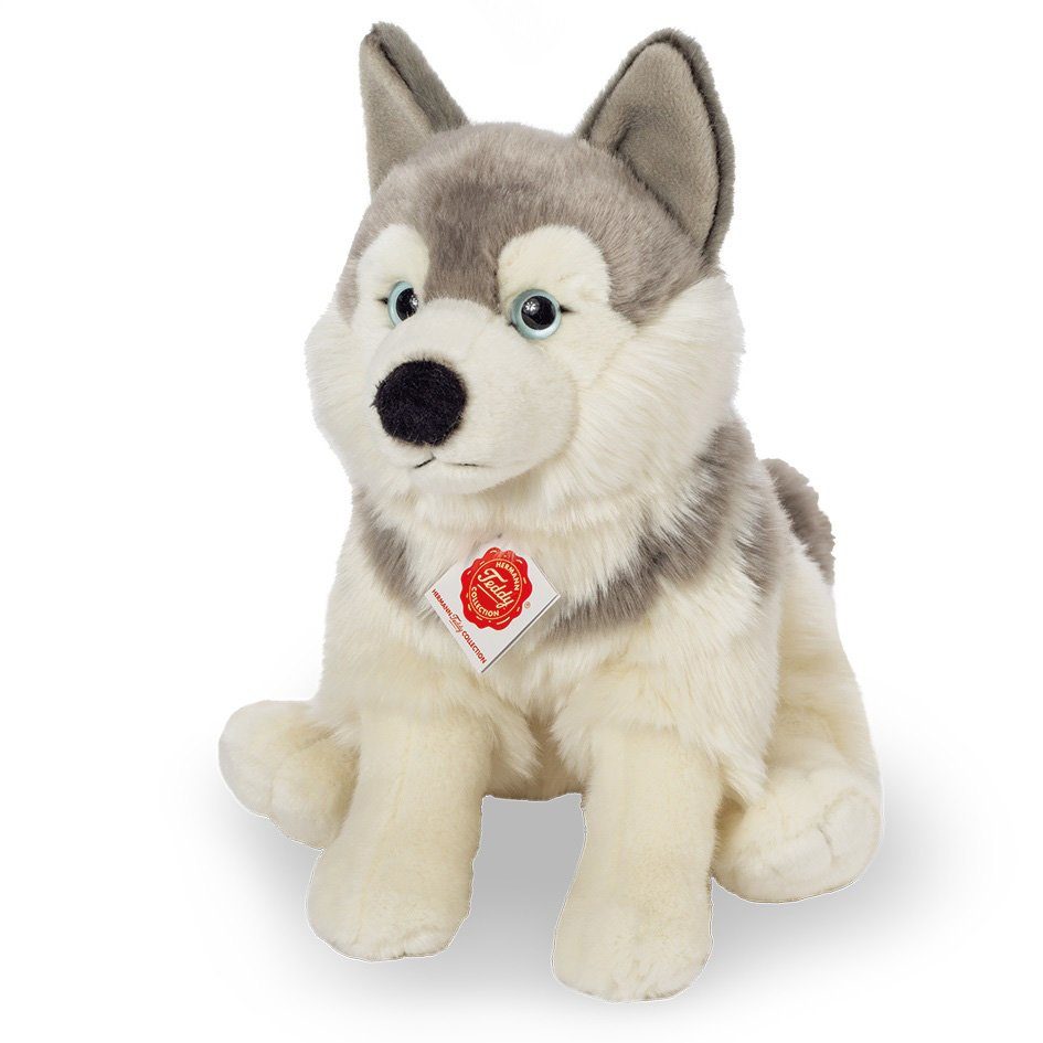 Image of Teddy Hermann Kuscheltier Husky, sitzend, 29 cm, grau