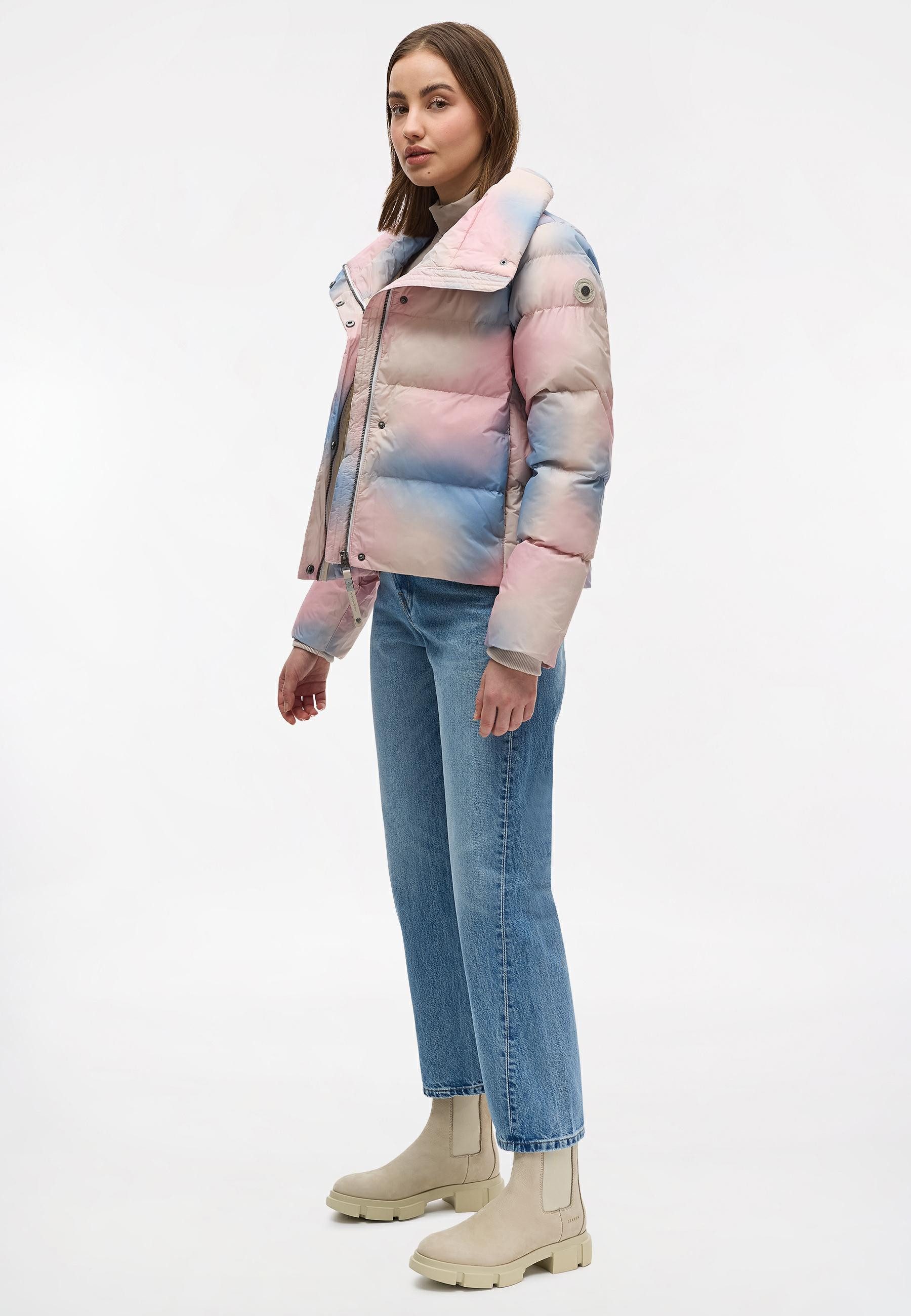 Ragwear Steppjacke Lunis Ombre stylische, cropped Winter Kurzjacke