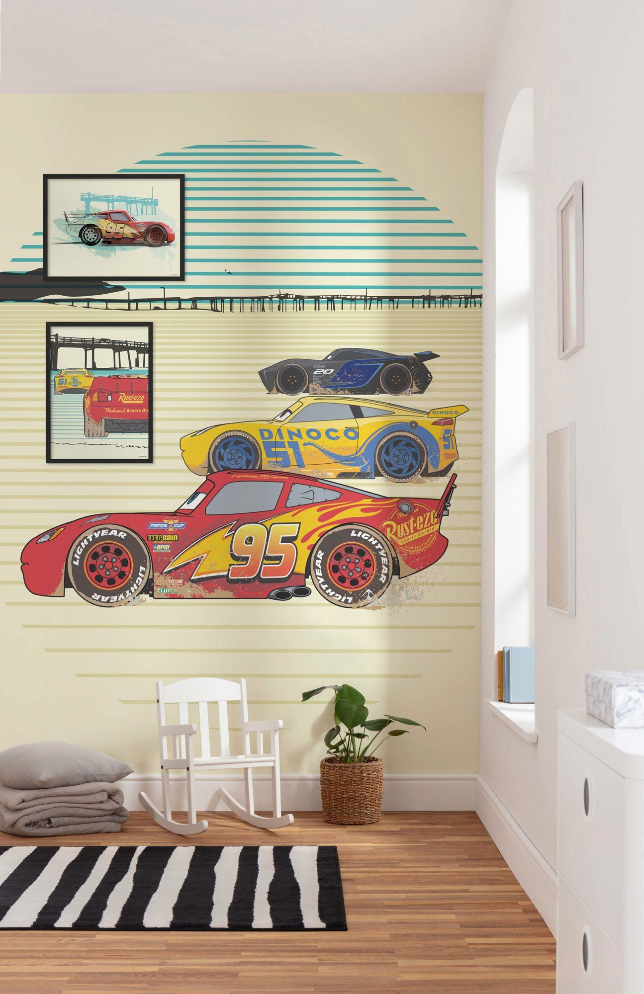 Komar Wandbild Cars Lightning McQueen, (1 St), Kinderzimmer, Schlafzimmer, Wohnzimmer