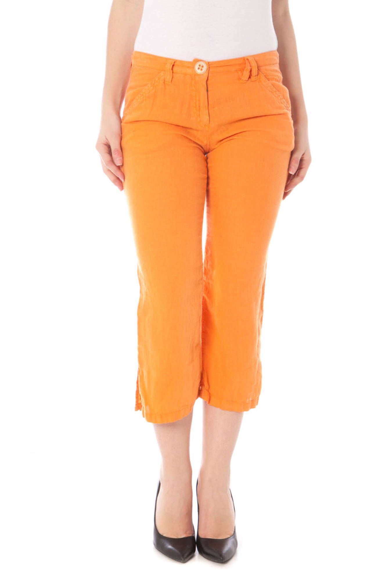 Napapijri 5-Pocket-Hose Damen Caprihose Orange mit 4 Taschen und Logo - Modischer Look