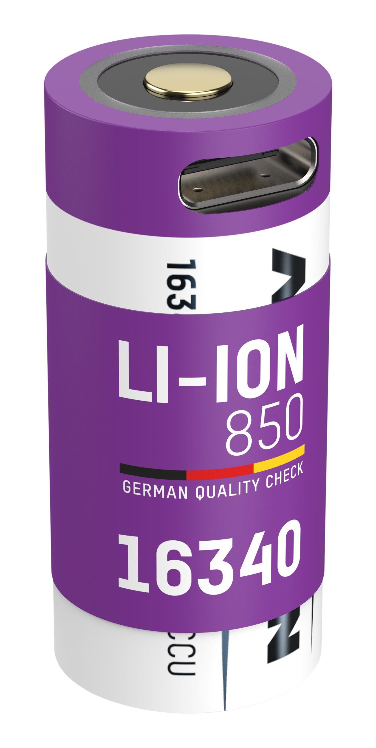 ANSMANN AG Li-Ion Akku16340 Lithium Accu wiederaufladbar CR123A USB-C Eingang Akku 850 mAh (3.7 V)