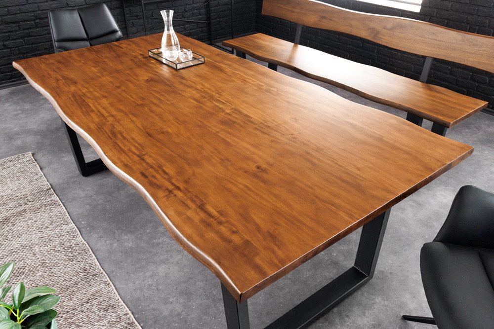 riess-ambiente Baumkantentisch GENESIS 160cm braun/schwarz · günstig online kaufen