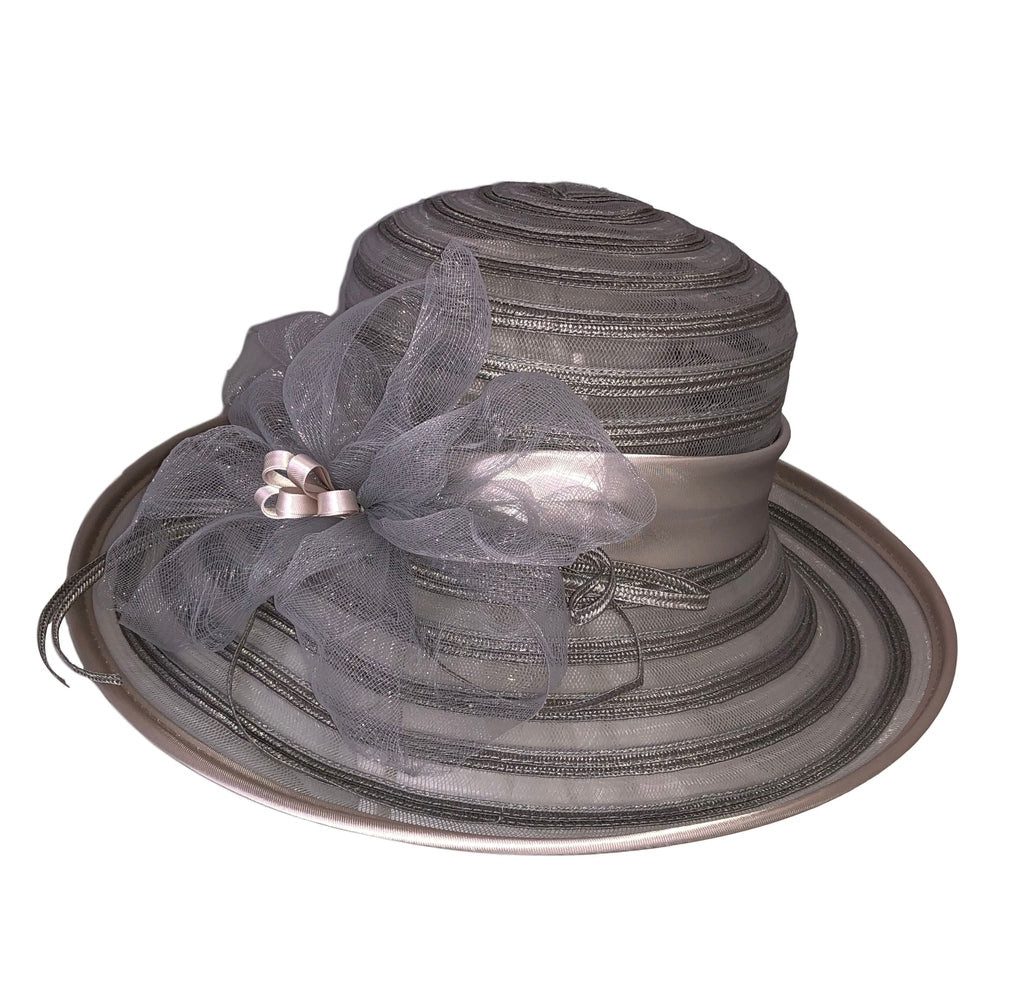 hutwelt Strohhut Anlasshut mit großer Blume