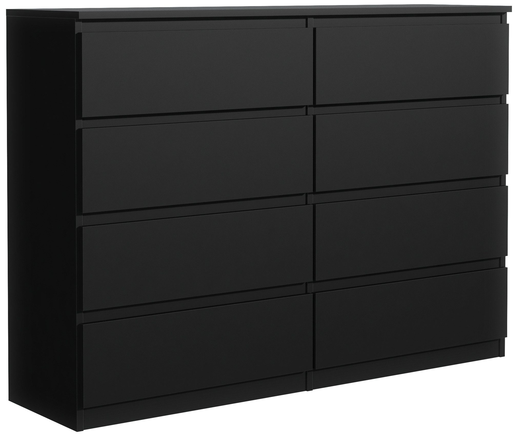 Raumhirsch Furniture Kommode, Sideboard, Kommode für das Schlafzimmer - Wohnzimmer (Maße: 100 × 39 × 101,5 cm, 8 Schubladen, Rollenschienen), viele Farbvarianten - Hochwertig & stabil