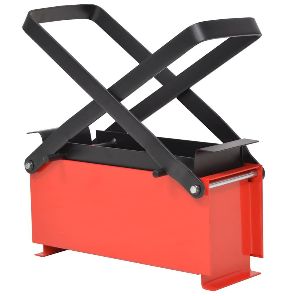 vidaXL Reinigungselement Papierbrikettpresse Stahl 34x14x14 cm Schwarz und Rot