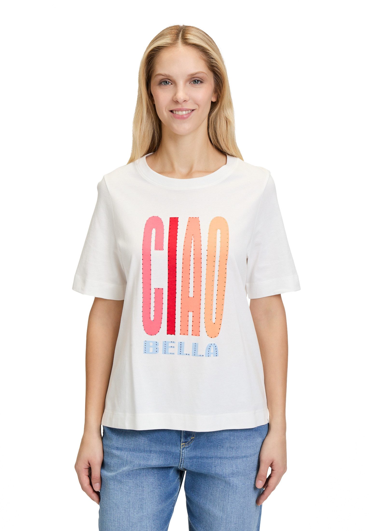 Cartoon Kurzarmshirt Cartoon Printshirt mit Rundhalsausschnitt günstig online kaufen