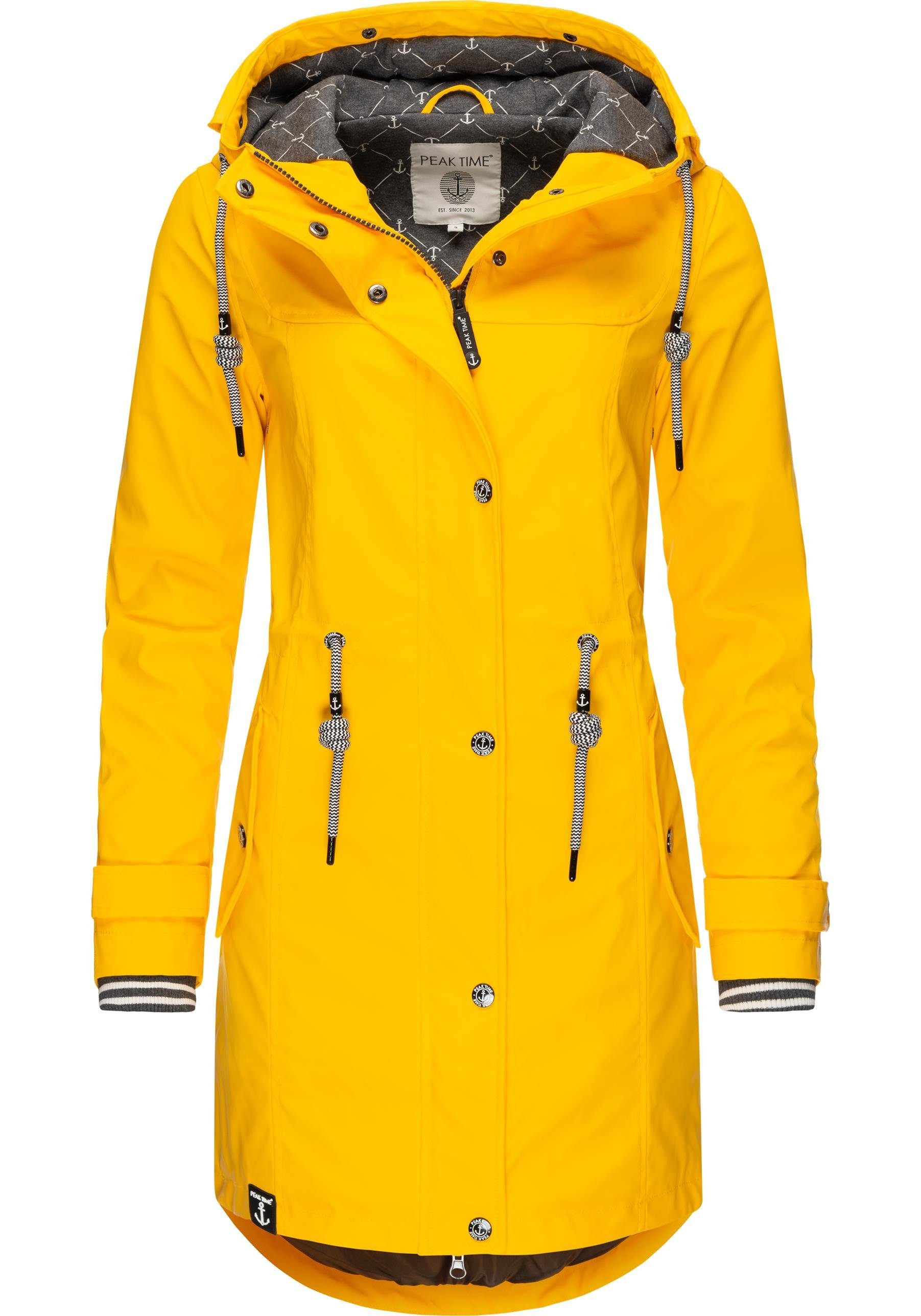 PEAK TIME Regenjacke »L60042« stylisch taillierter Regenmantel für Damen  online kaufen | OTTO