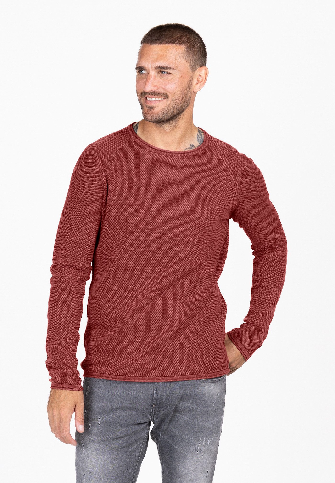 Key Largo Rundhalspullover MST THOMAS round neck (1-tlg)