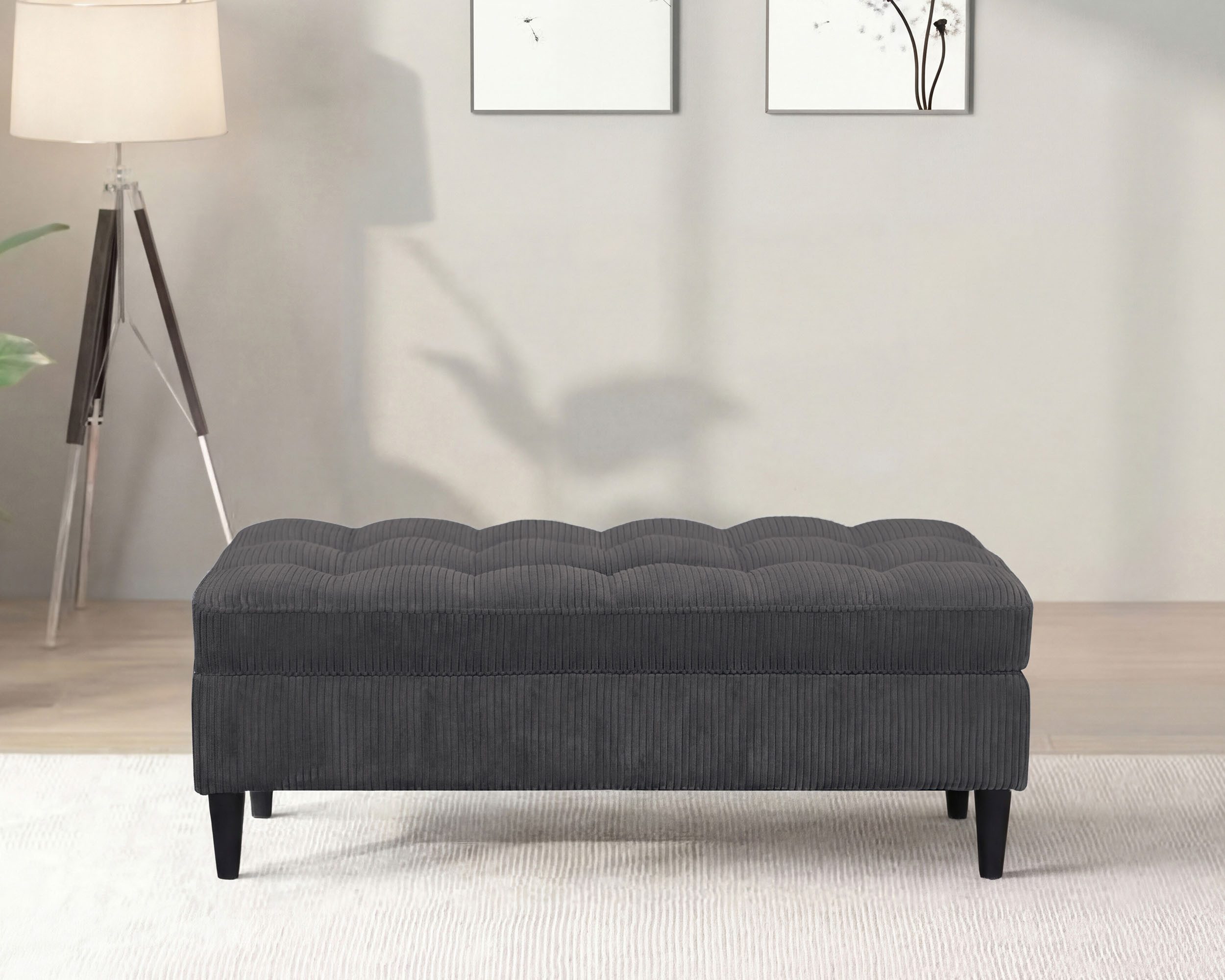 Dorel Home Hocker LINDHUS, Cord, Modul für die Lindhus-Sofas- Breite 120 cm, verlängert das Sofa zum Schlafsofa, Relaxsofa....