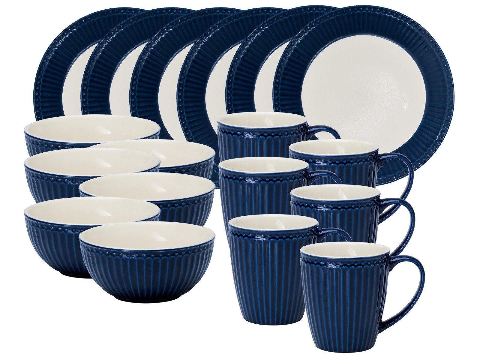 Greengate Frühstücks-Set Alice Frühstücksset dark blue 18tlg