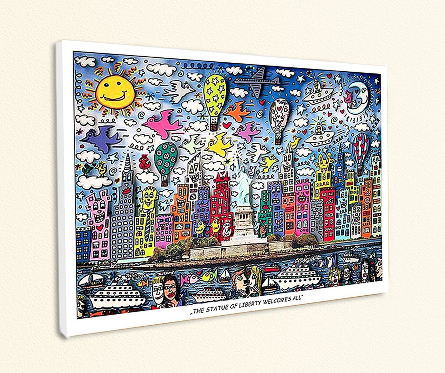 BillerAntik The Statue of Liberty welcomes all New York Poster Rizzi Platte 38, (1 St)