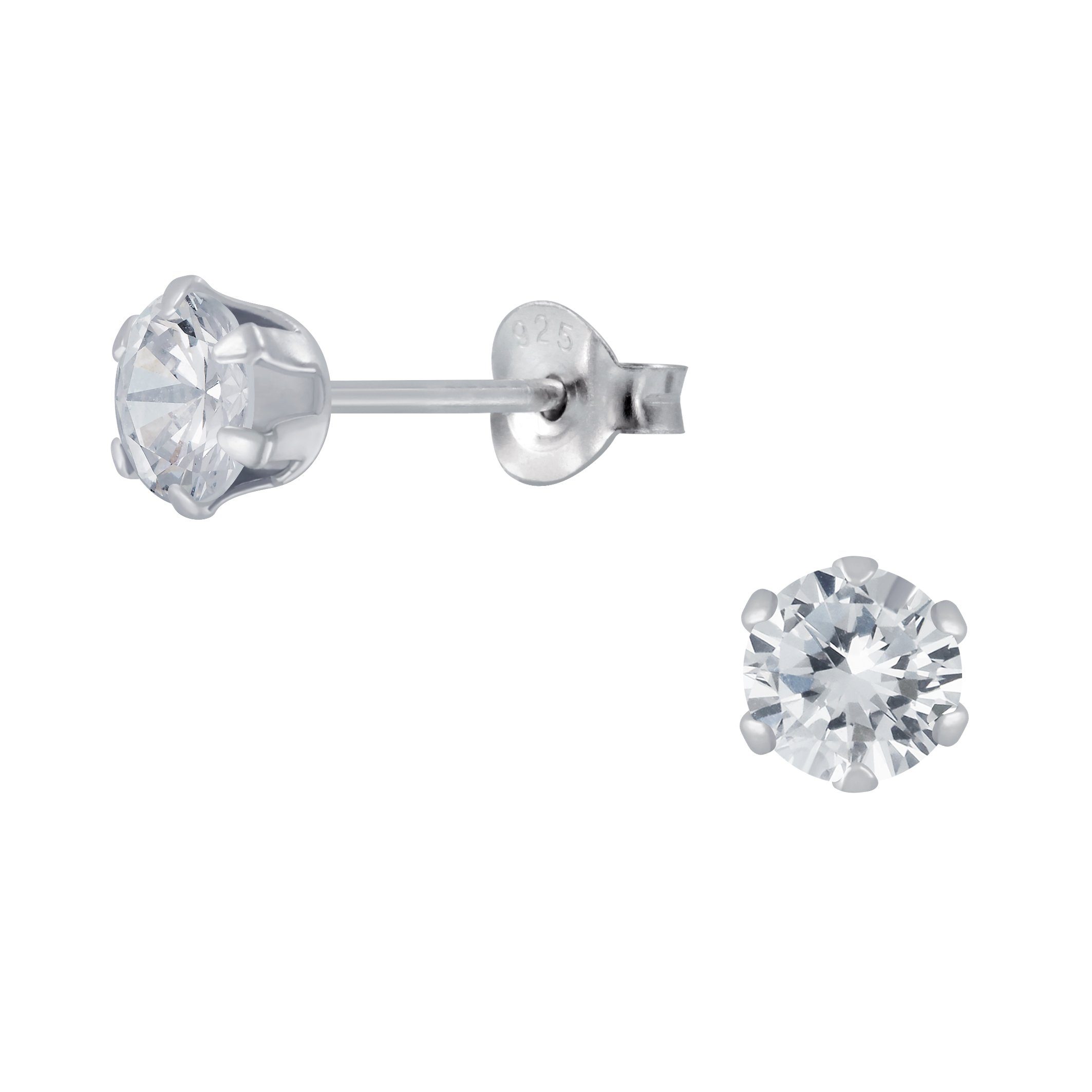 ALEXANDER YORK Paar Ohrstecker Zirkonia Cube, 2-tlg., 925 Sterling Silber