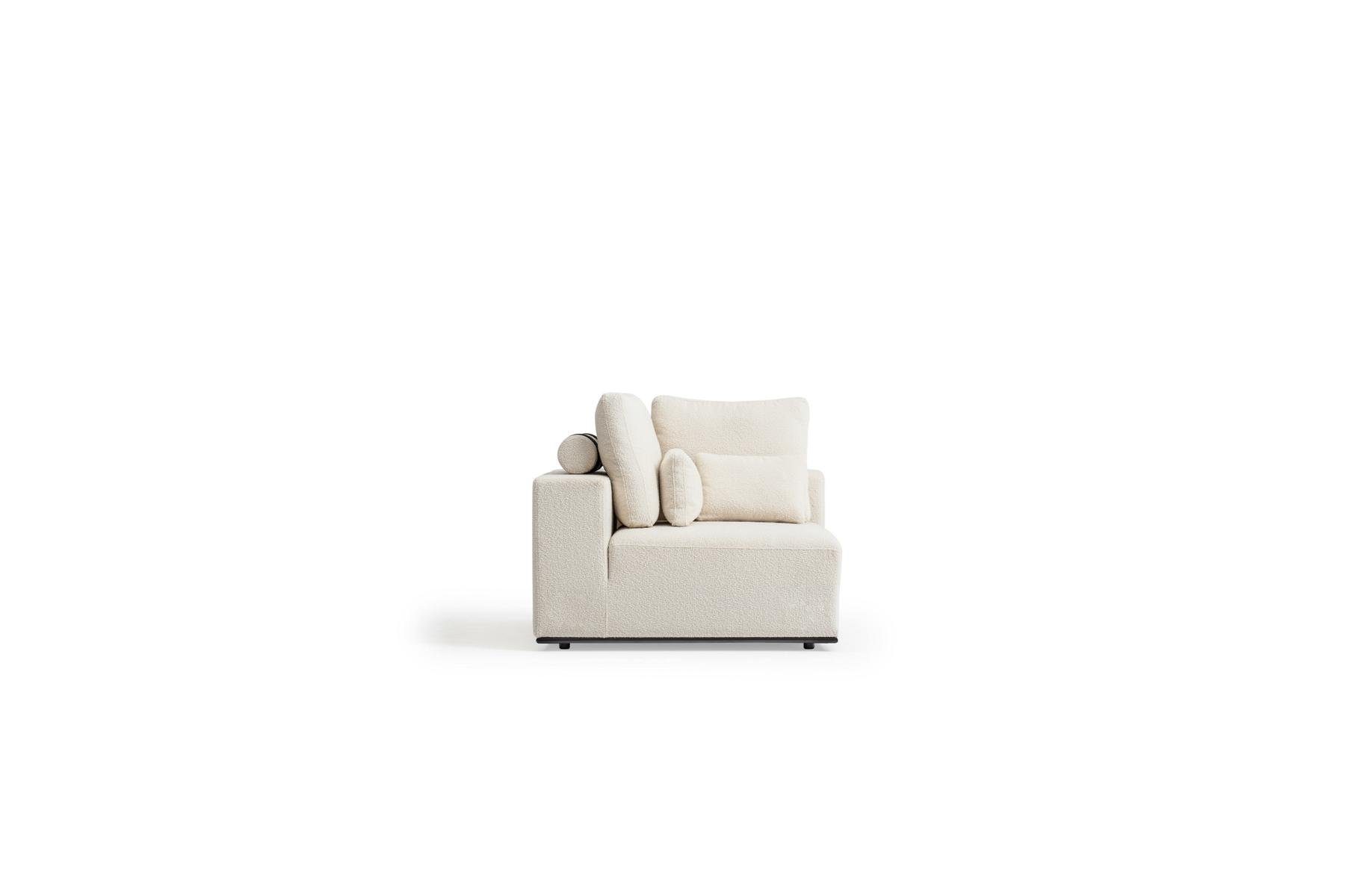 JVmoebel Big-Sofa Weißer Sechssitzer Luxus 4 Moderne, Sofas Wohnzimmer Europe in Made Textil Teile