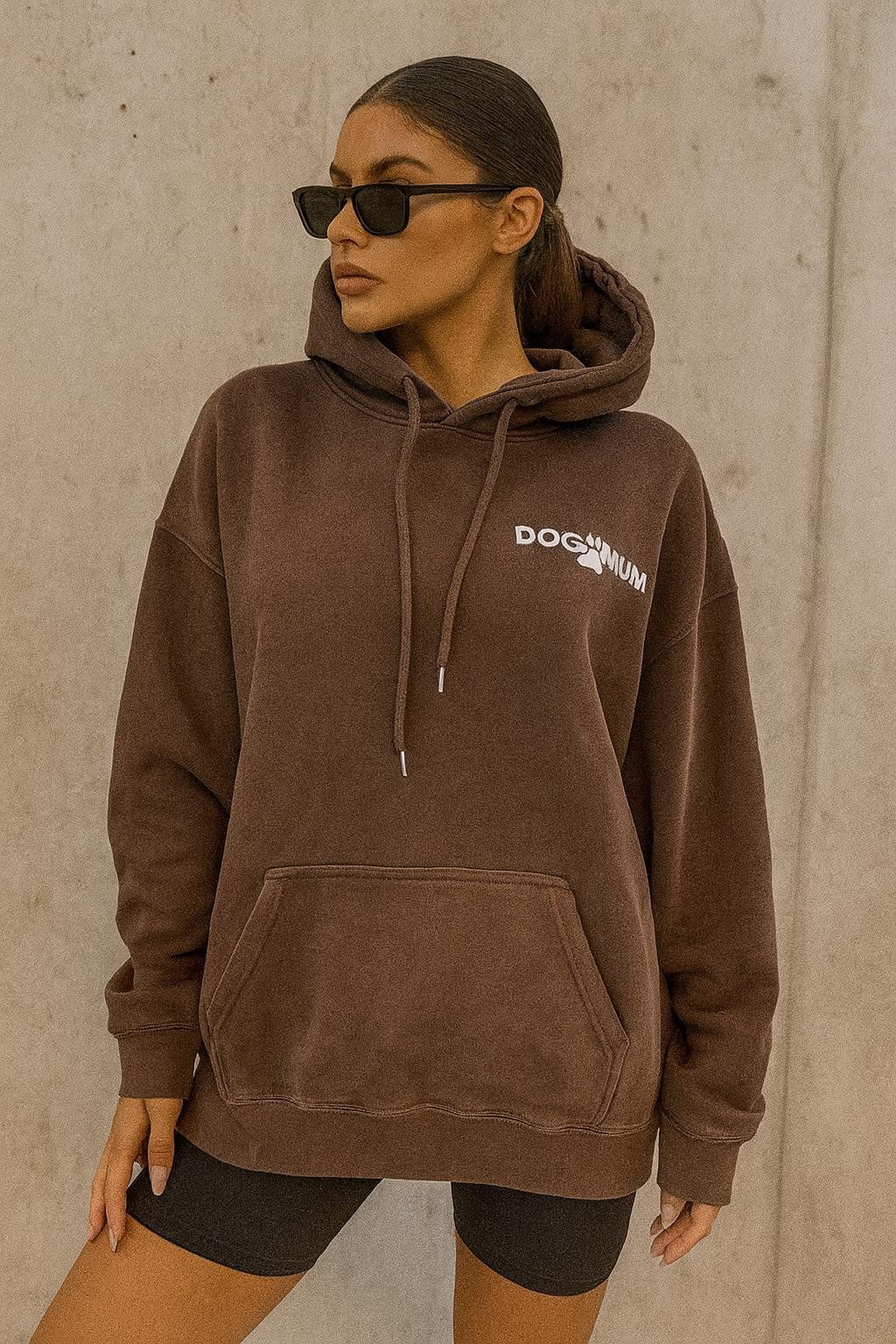 Worldclassca Hoodie Worldclassca Oversized DOG MUM Print Hoodie Kapuzenpull günstig online kaufen