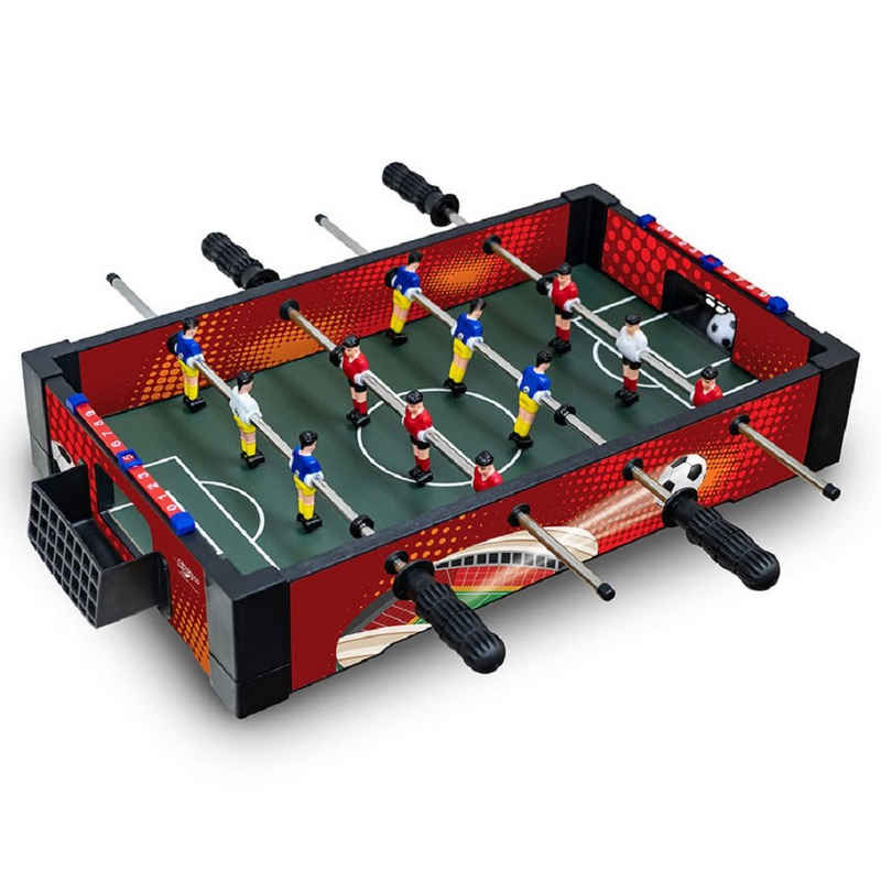 Mini-Tischkicker Fußballkicker Tischauflage Fast Kick XM, einfache Montage durch Steckverbindung, 2x6 Spieler, platzsparender Tischaufsatz, inklusive 2 Kickerbälle, 2kg, 51 x 31 x 9,7 cm