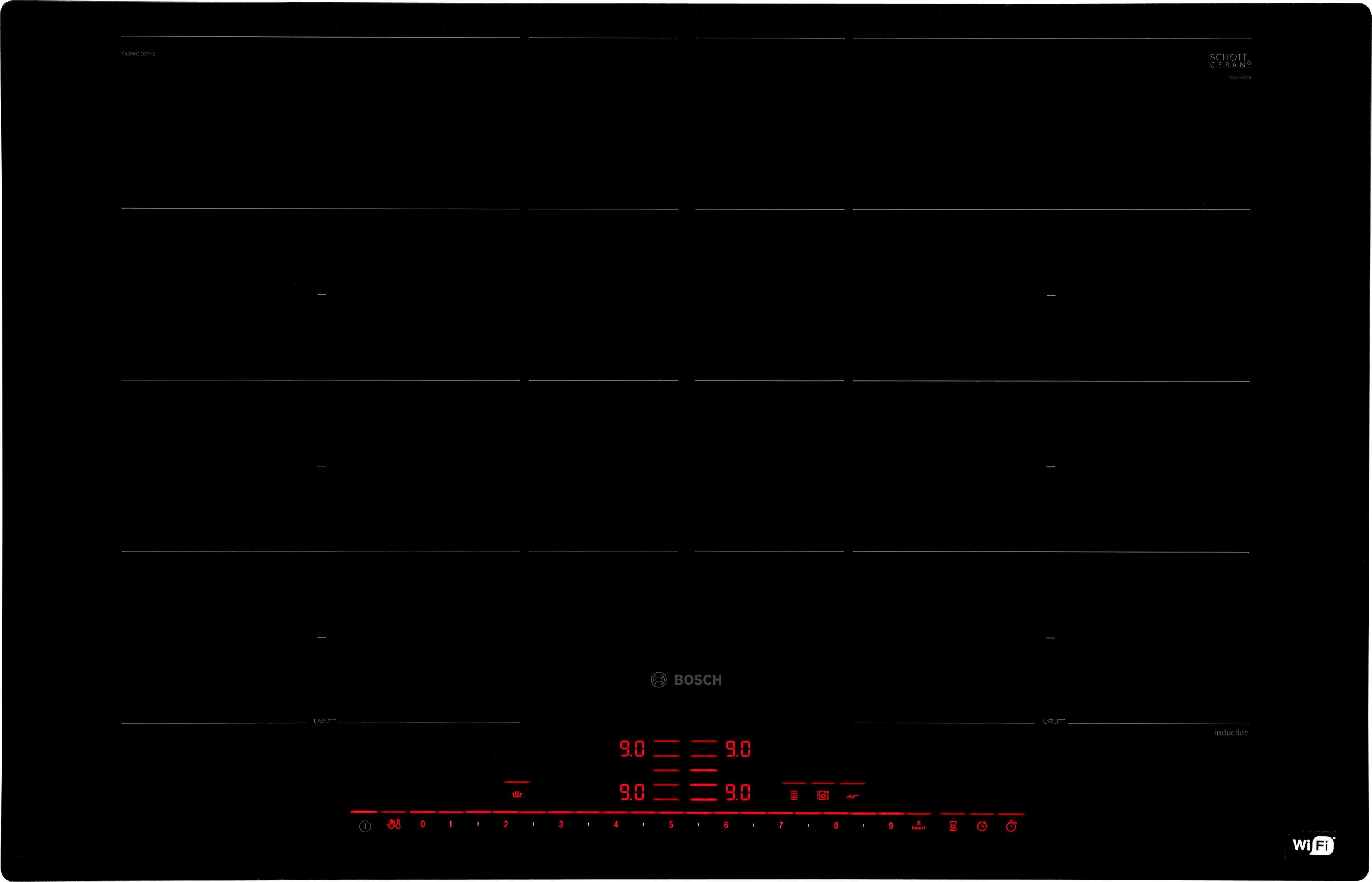 BOSCH FlexInduktionsKochfeld PXY801DW4E, mit DirectSelect Premium