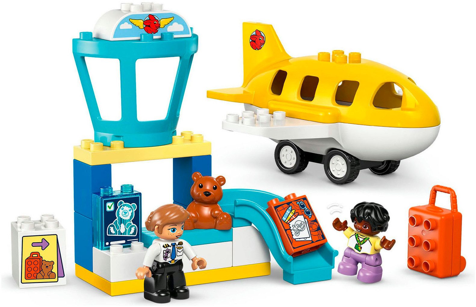 LEGO® Erster Besuch im Flughafen (10443), LEGO DUPLO Town Konstruktionsspielsteine, (23 St), Made in Europe – Bild 4 von 5