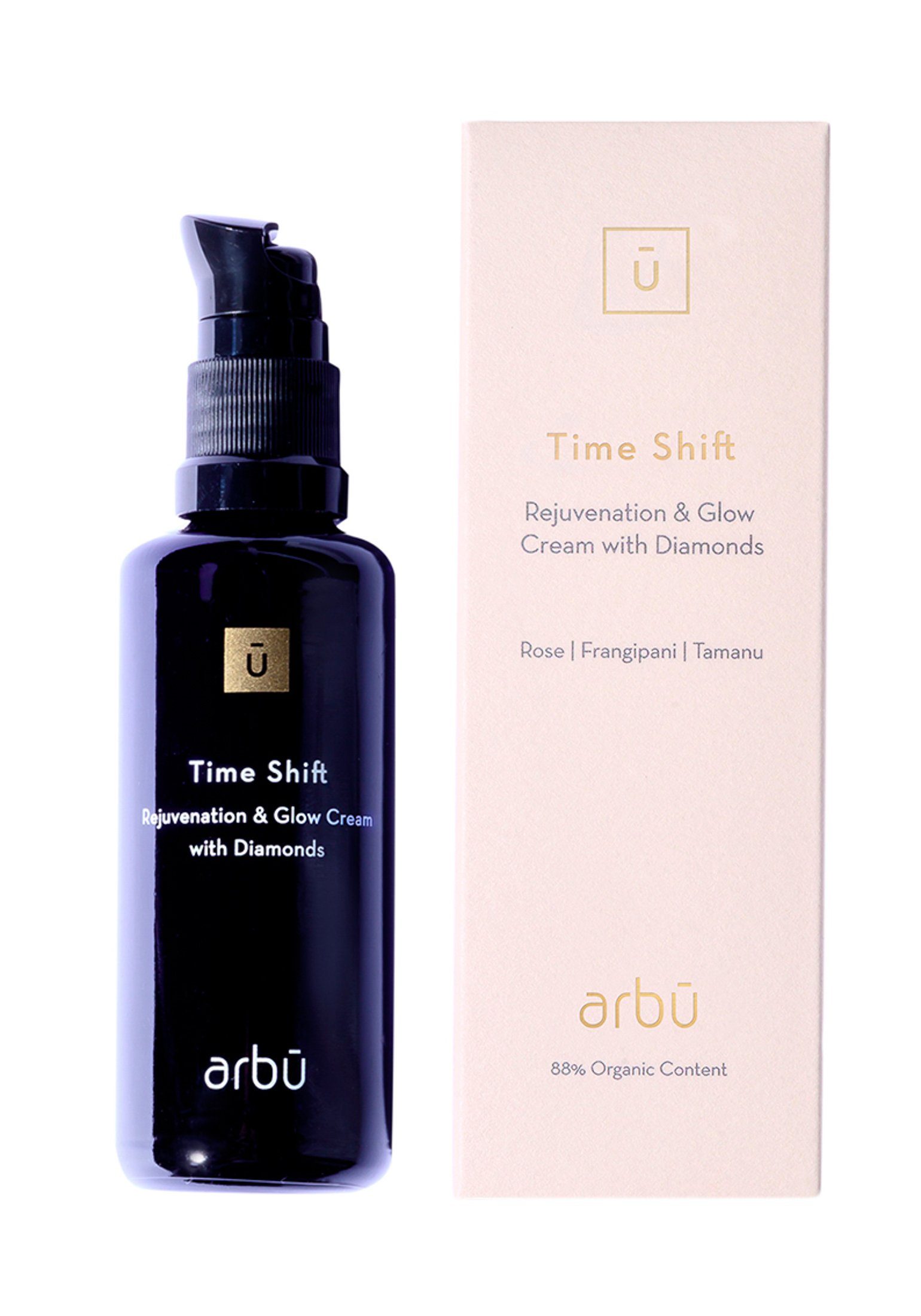 with Time & Shift Diamonds arbu Anti-Aging-Creme Glow Rejuvenation