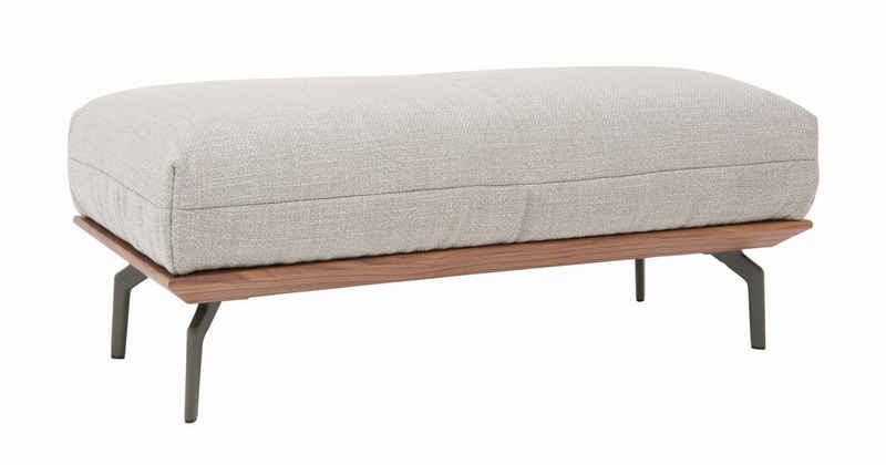 hülsta sofa Hocker »hs.420« (mit Holzrahmen in Eiche Natur oder Nußbaum), in 2 Qualitäten, Holzrahmen in Eiche Natur oder Nußbaum
