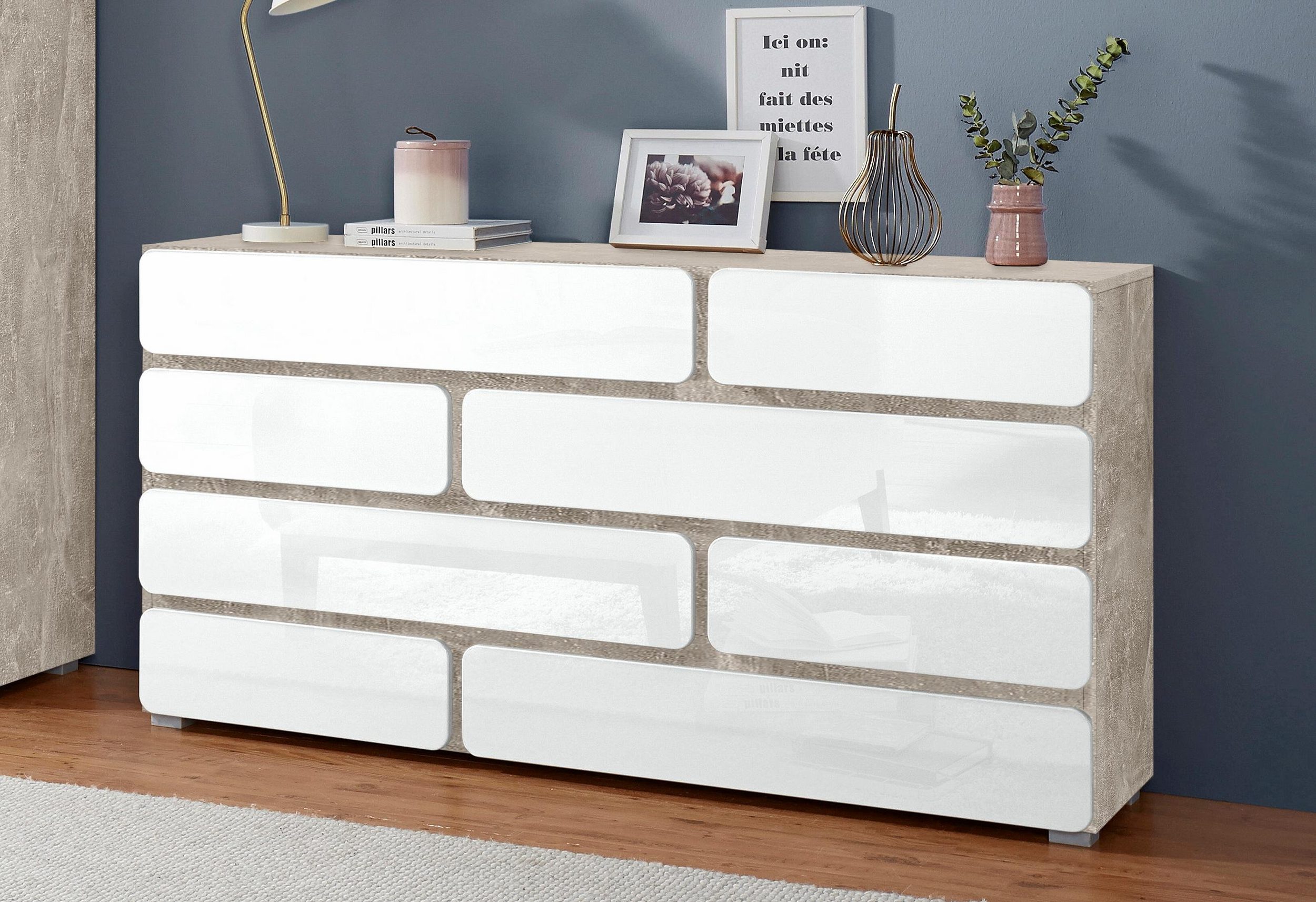 STEINHOFF Sideboard RIMINI in Beton-Optik
