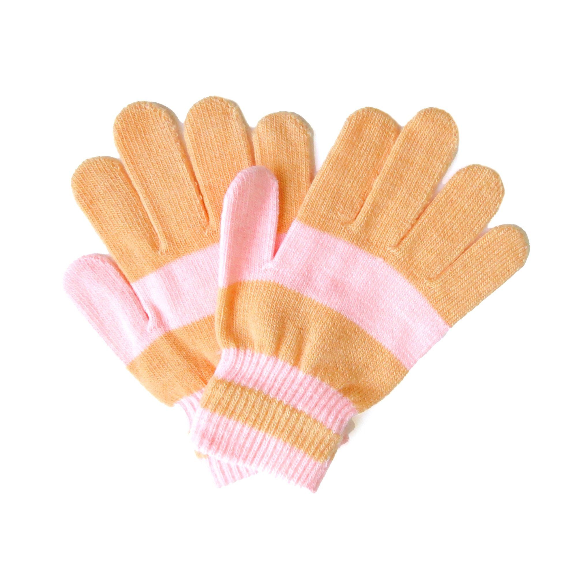 Farben Originelli abweichen, Kinderhandschuhe Onesize können rosa gestreift Strickhandschuhe Sonia