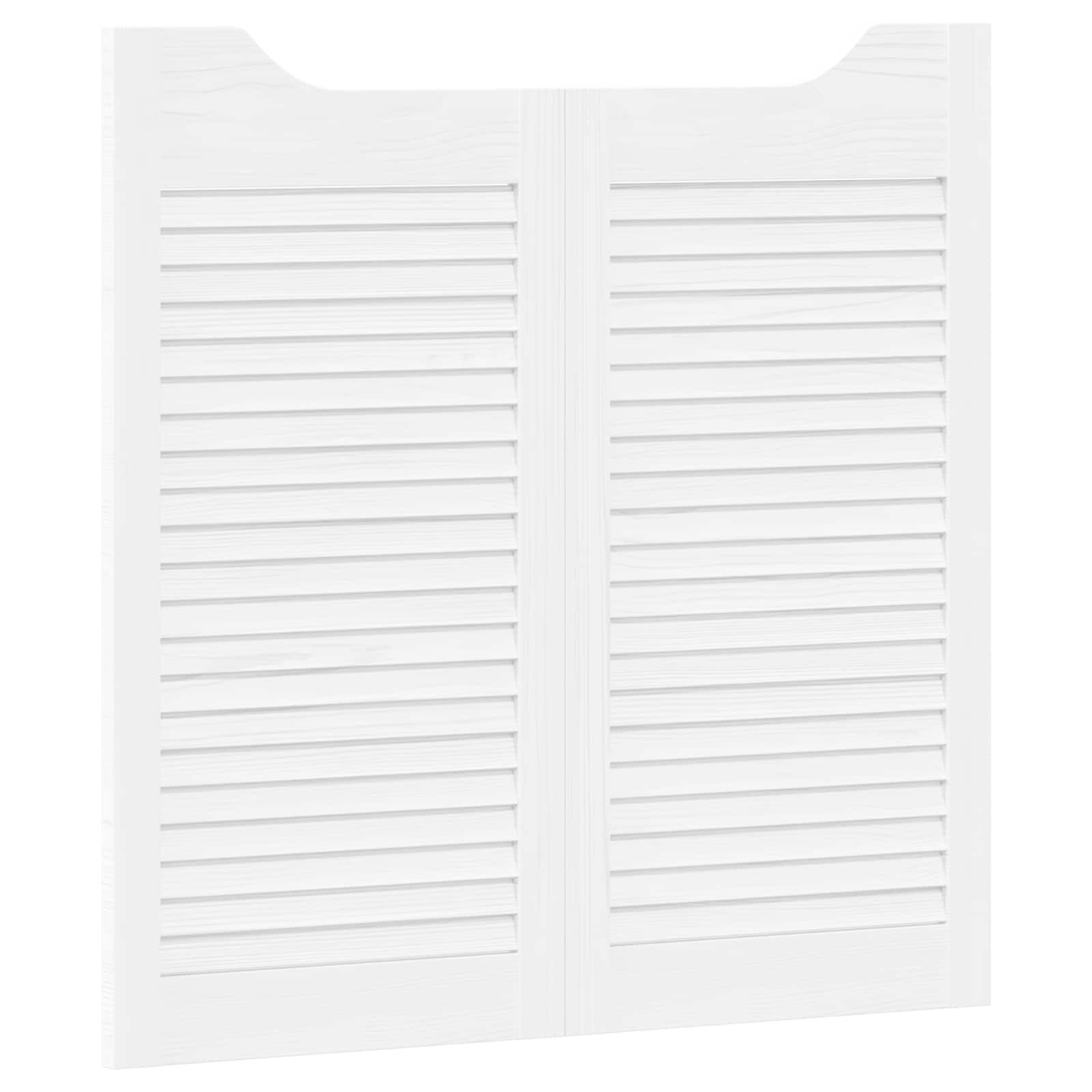 vidaXL Haustür Schwingtüren 2 stk. 80 x 40 cm Massives Kiefernholz Weiß (2-St)