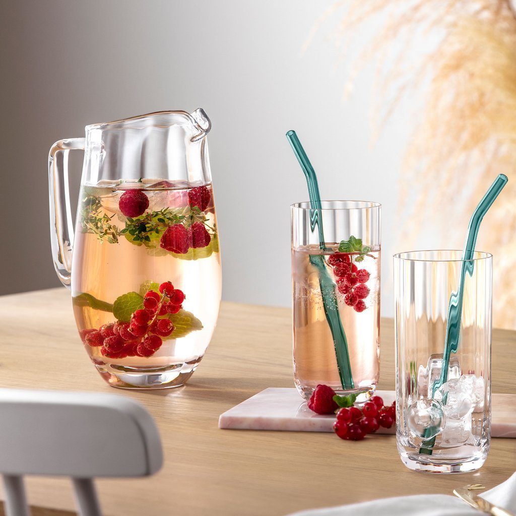 Villeroy & Boch Wasserkaraffe Rose Garden Krug, 1500 ml, (1-tlg), Kristallglas, 1 Stck, spülmaschinenfest