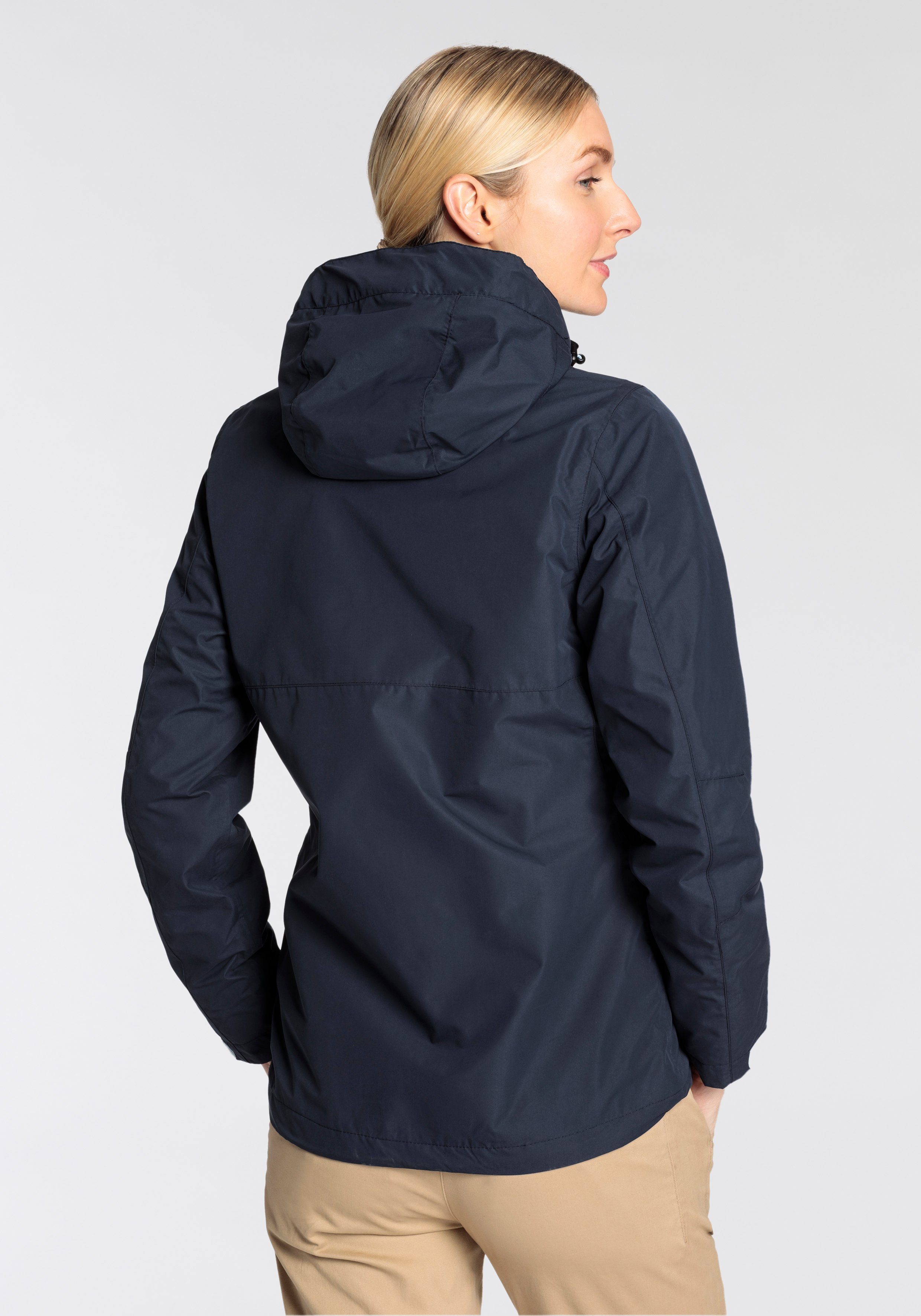 Killtec Regenjacke mit abzippbarer Kapuze, wasser- und winddicht, atmungsaktiv, leicht