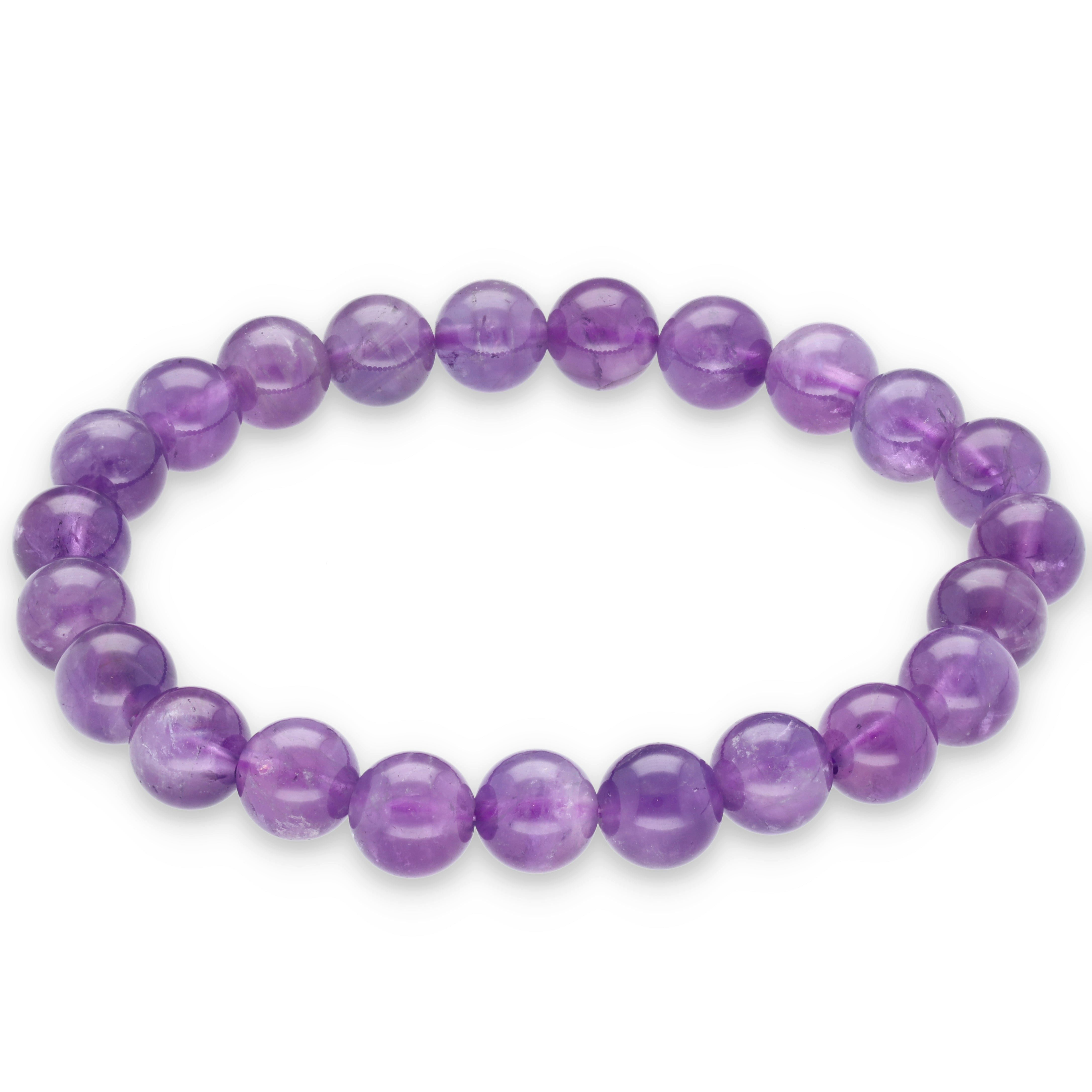 Lebensquelle Plus Armband Amethyst Kugelarmband, 8mm