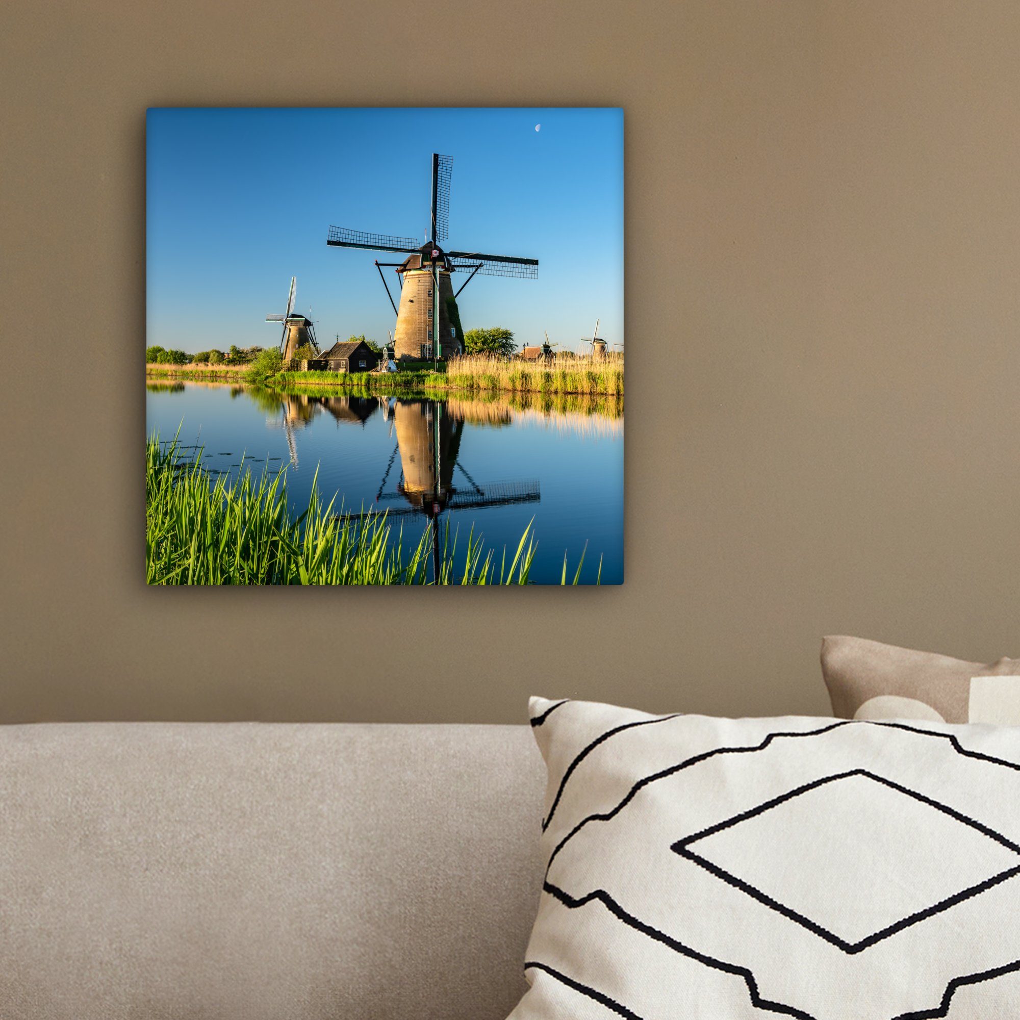 Leinwandbild Mühle für Schlafzimmer (1 Niederlande, Leinwand Bilder - - Wohnzimmer OneMillionCanvasses® Frühling St),